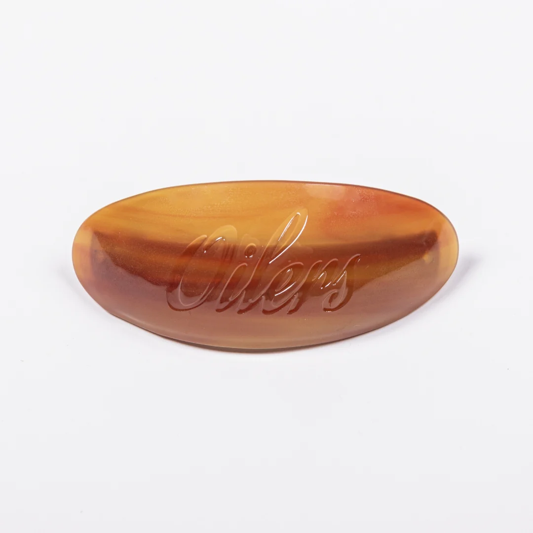 Edmonton Oilers Sports Club Atelier by Lauren McDavid Orange Tortoise Barrette Clip - Image 2