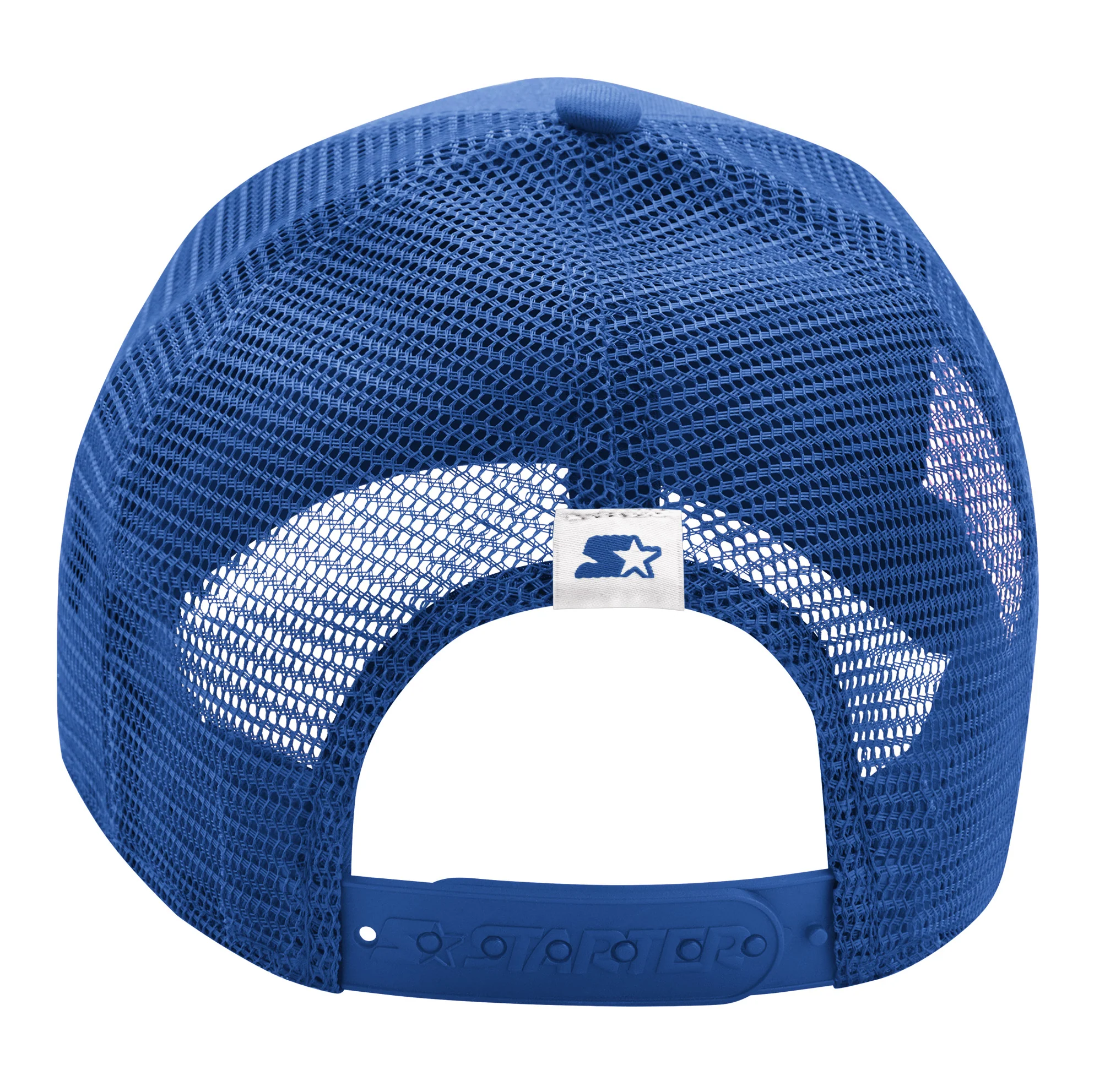 Edmonton Oilers Starter Blue Graffiti Trucker Snapback Hat - Image 2