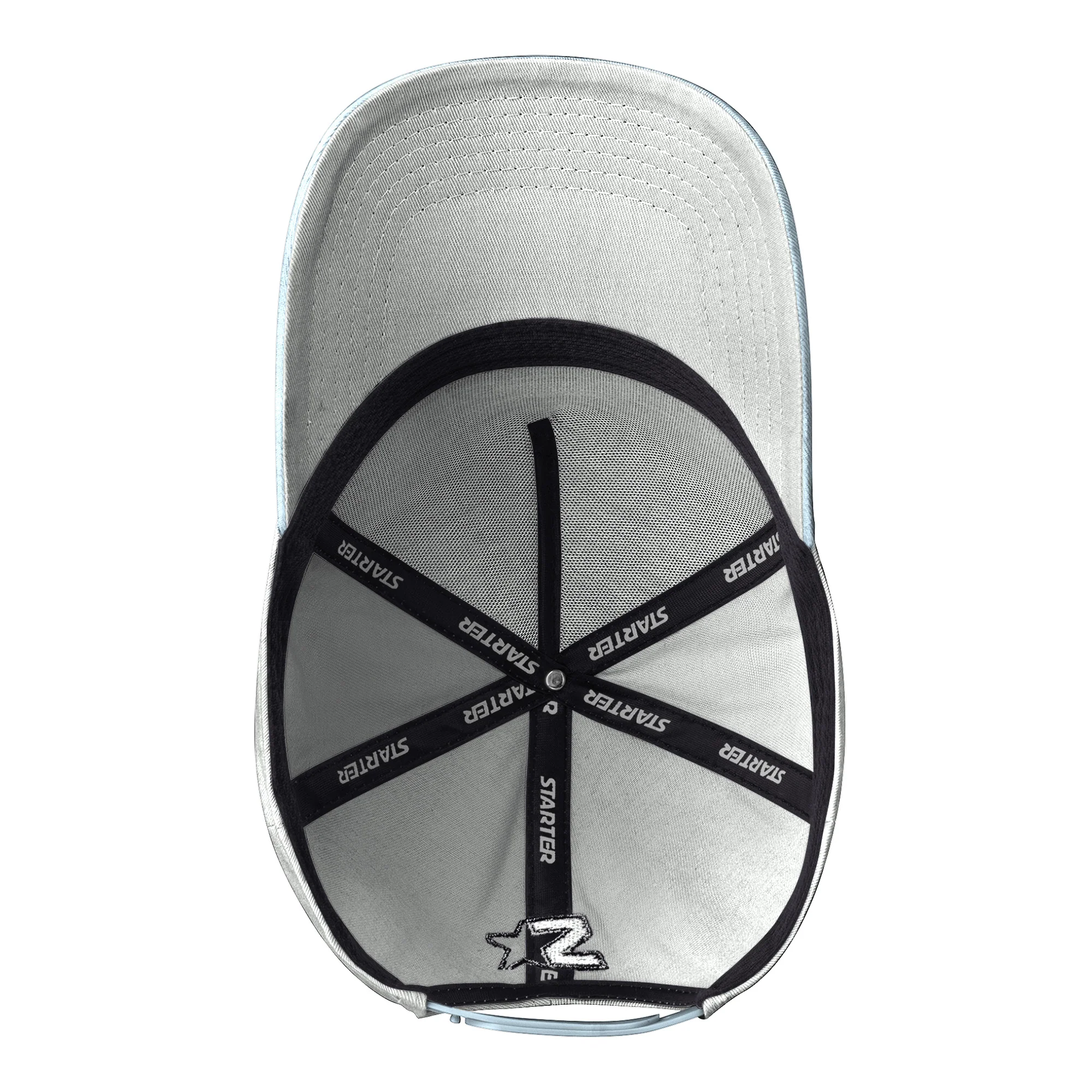 Edmonton Oilers Starter Grey & Blue Fashion 5-Star Starfit Snapback Hat - Image 5