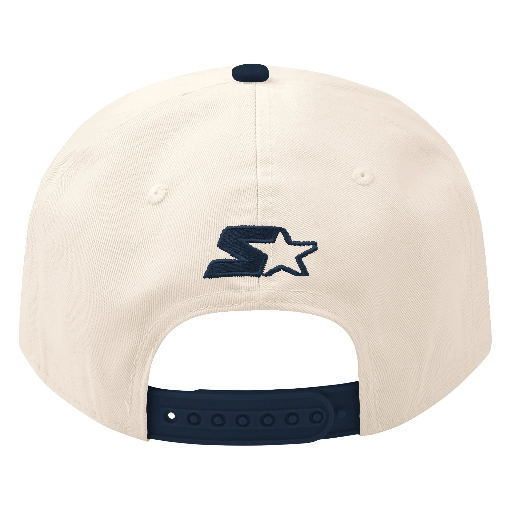 Edmonton Oilers Starter Cream Blue Swirl Classic Starfit Snapback Hat - Image 2