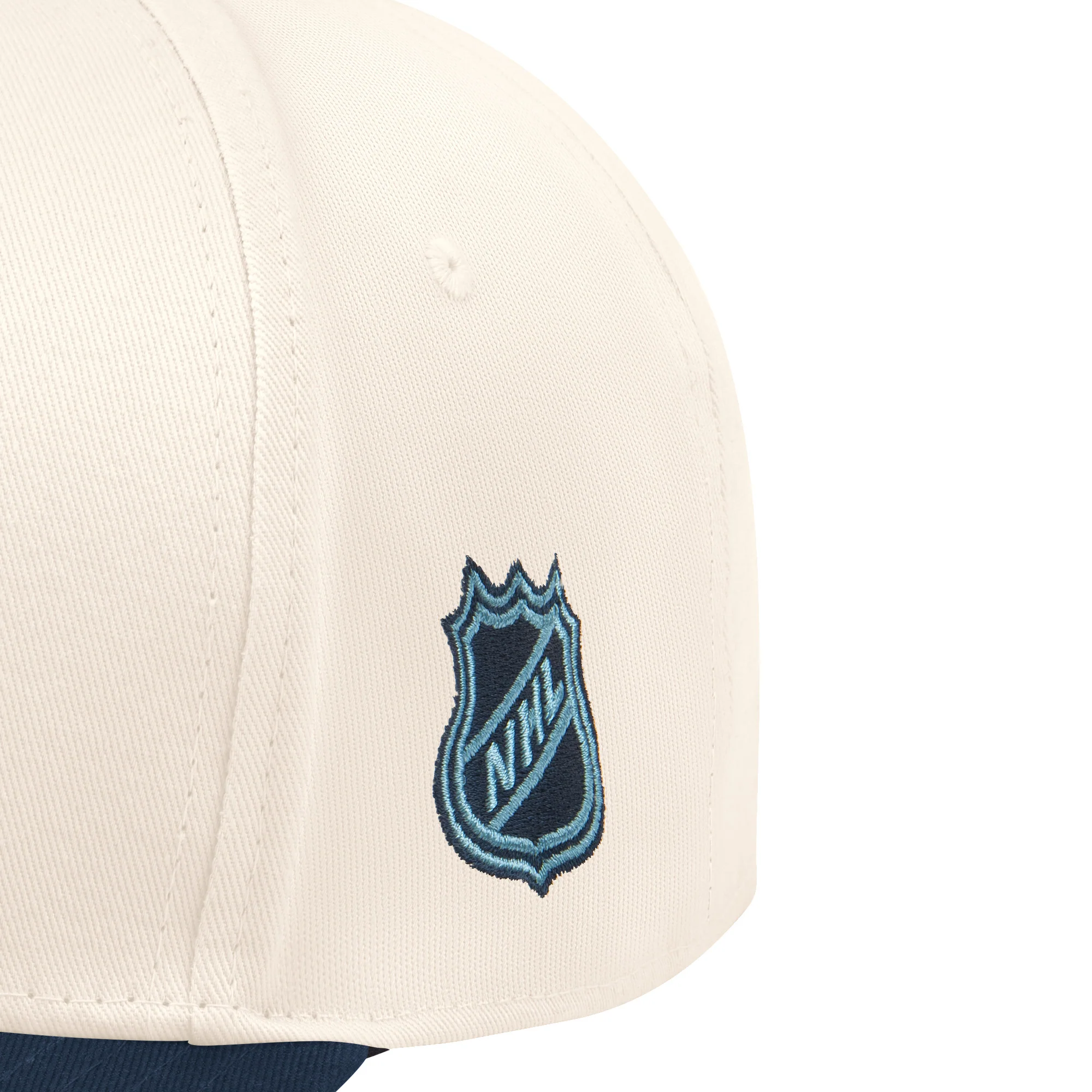 Edmonton Oilers Starter Cream Blue Swirl Classic Starfit Snapback Hat - Image 4