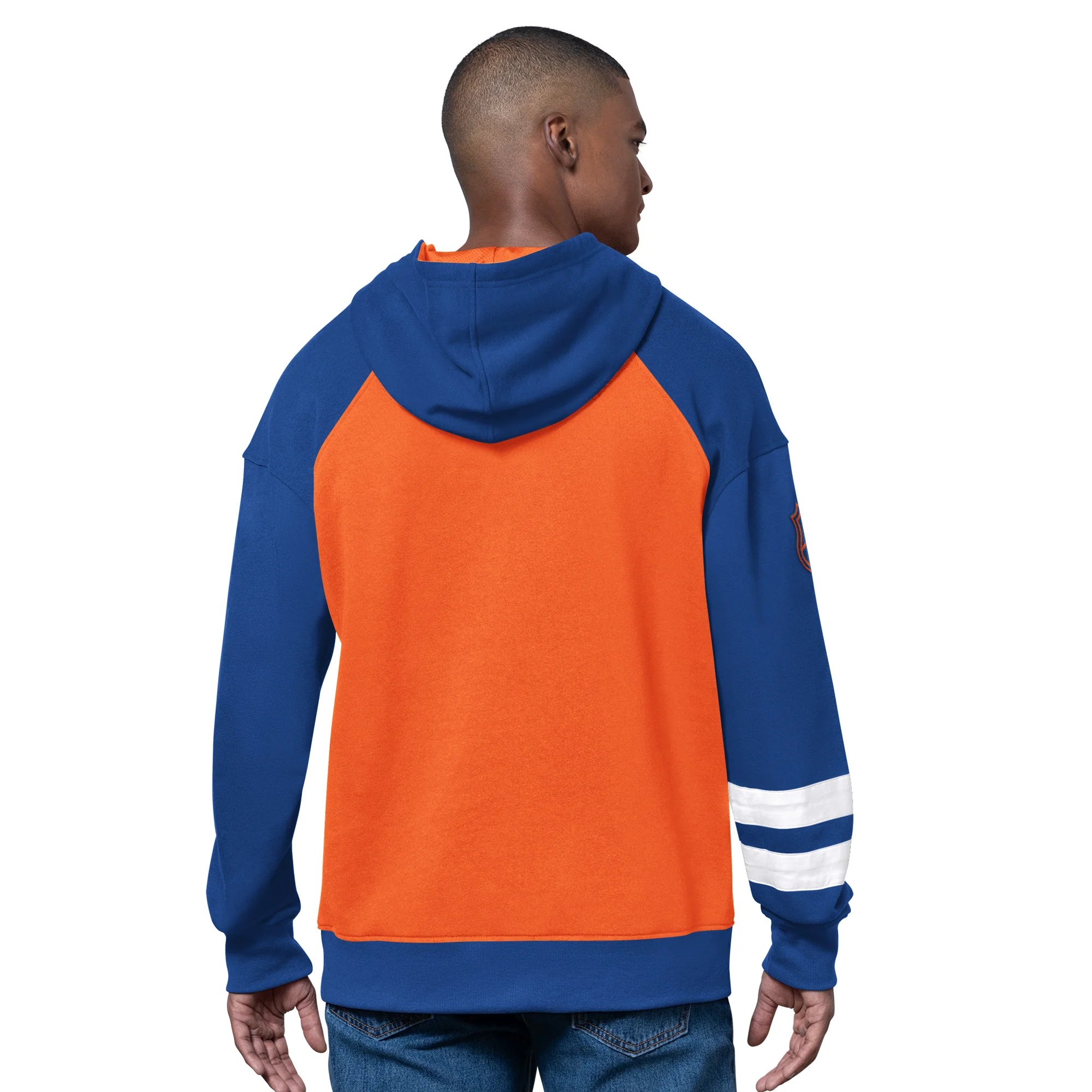 Edmonton Oilers Starter Orange Interception Hoodie - Image 2
