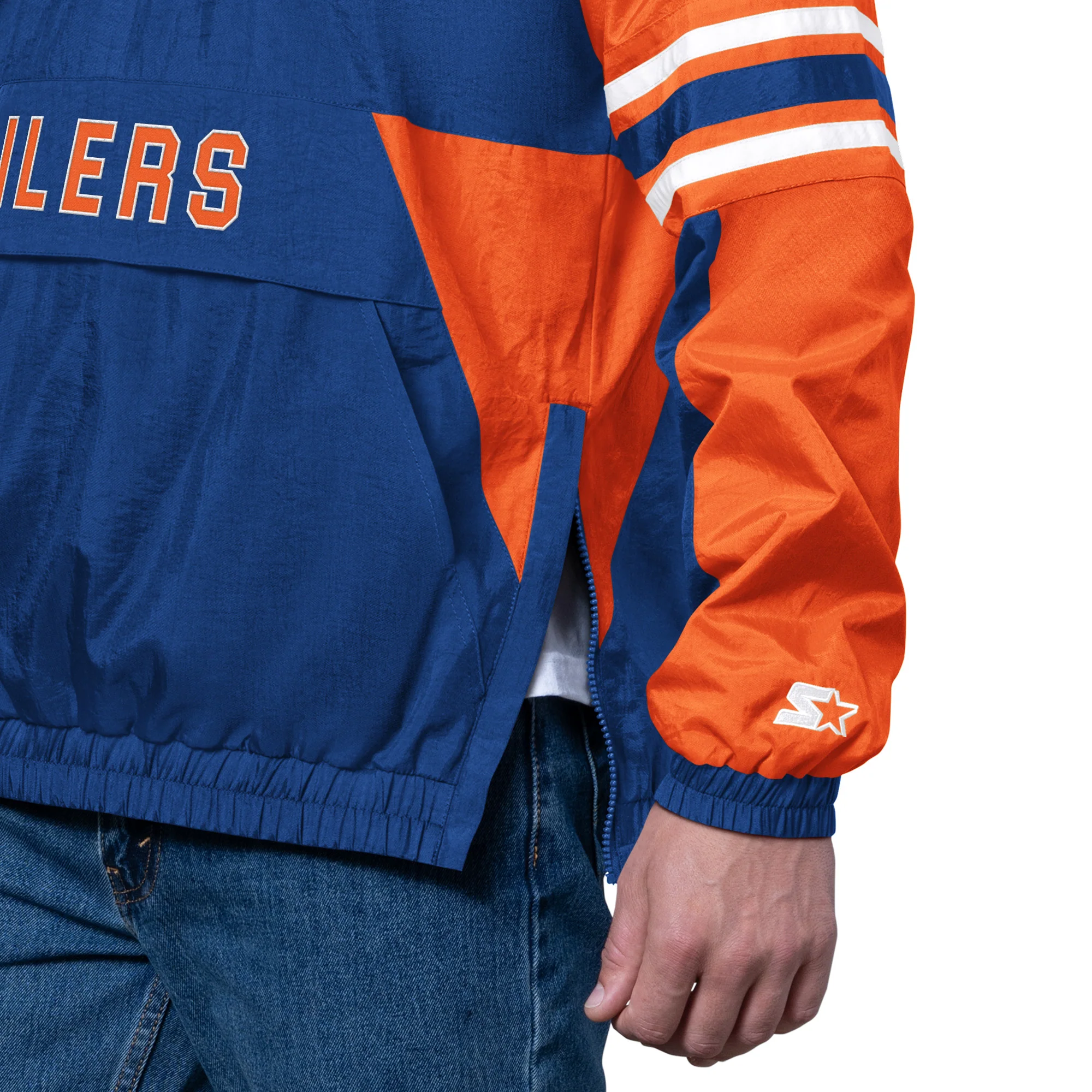 Edmonton Oilers Starter Royal Prospect Lightweight Full-Zip Jacket - Image 3