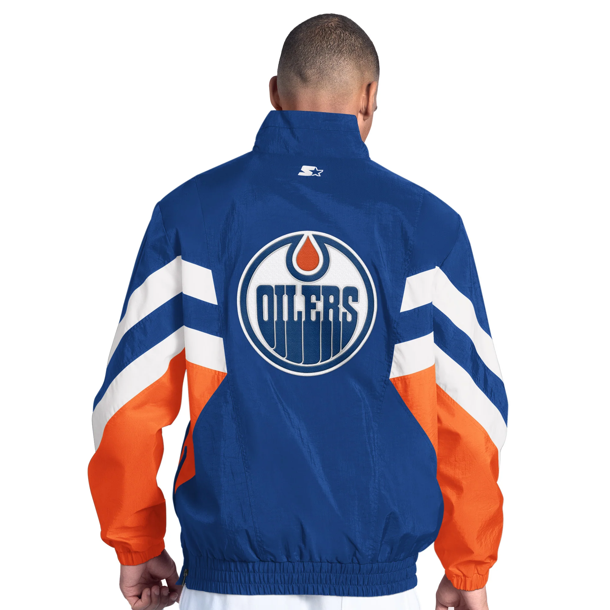 Edmonton Oilers Starter Royal Striker Half-Zip Jacket - Image 2
