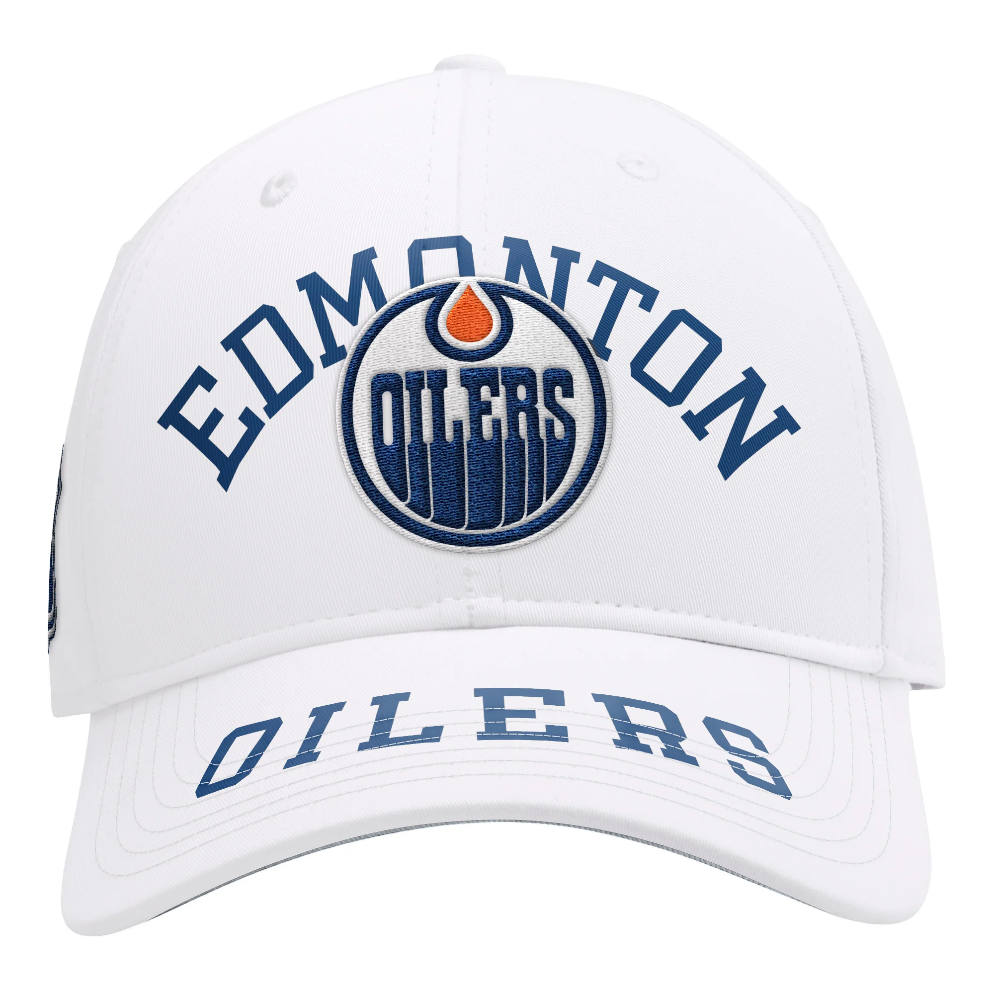 Edmonton Oilers Starter White Locker Room Snapback Hat - Image 3