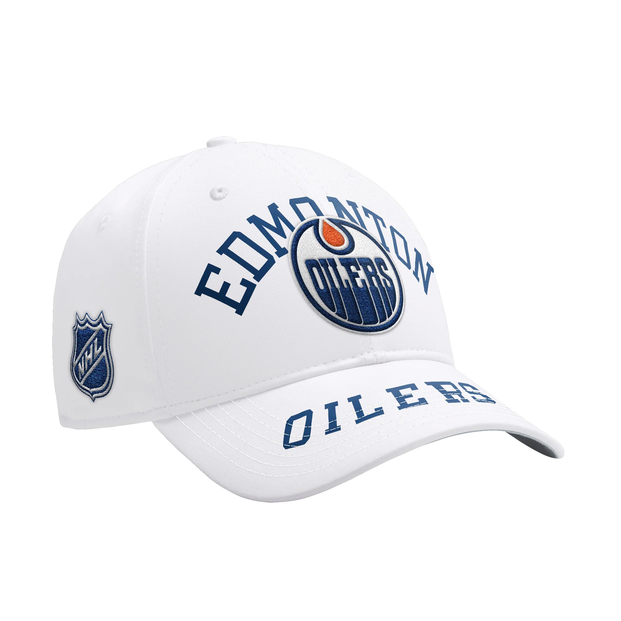 Edmonton Oilers Starter White Locker Room Snapback Hat - Image 4