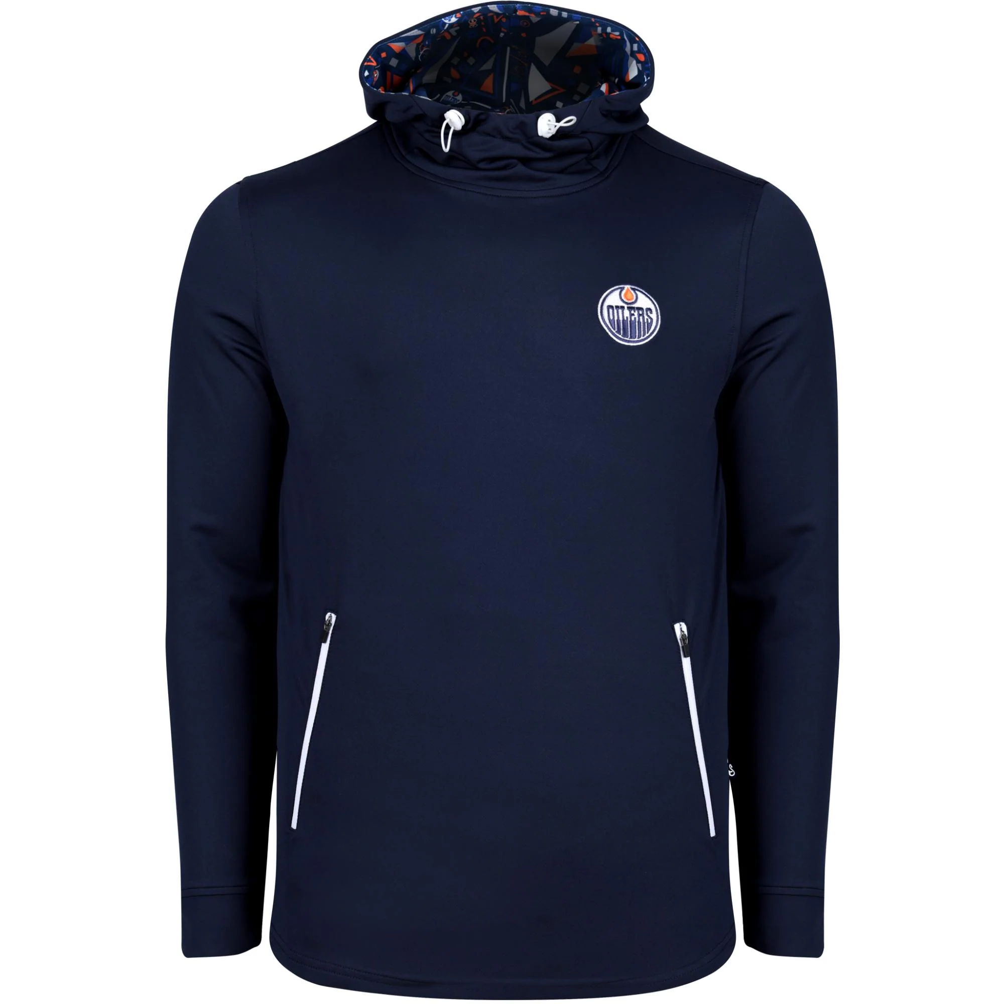 Edmonton Oilers Swannies Golf Abstract Navy Hoodie