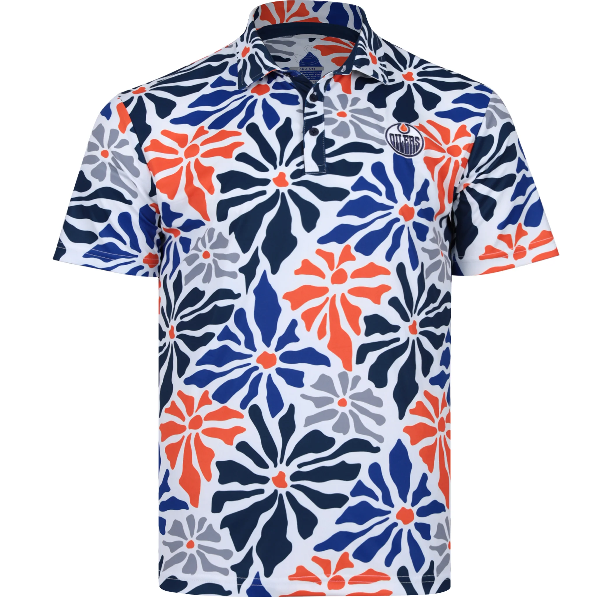 Edmonton Oilers Swannies Golf Donald Custom Sublimated Polo