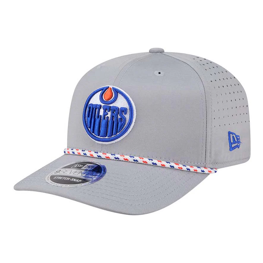 Edmonton Oilers Toddler New Era Grey Rope 9SEVENTY Stretch Adjustable Hat