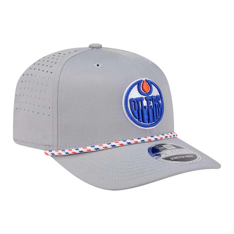 Edmonton Oilers Toddler New Era Grey Rope 9SEVENTY Stretch Adjustable Hat - Image 2