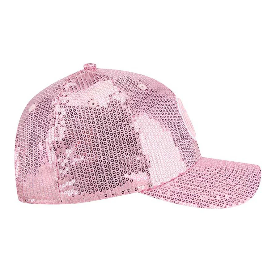 Edmonton Oilers Toddler New Era Pink Sequin 9FORTY M-Crown Adjustable Hat - Image 5