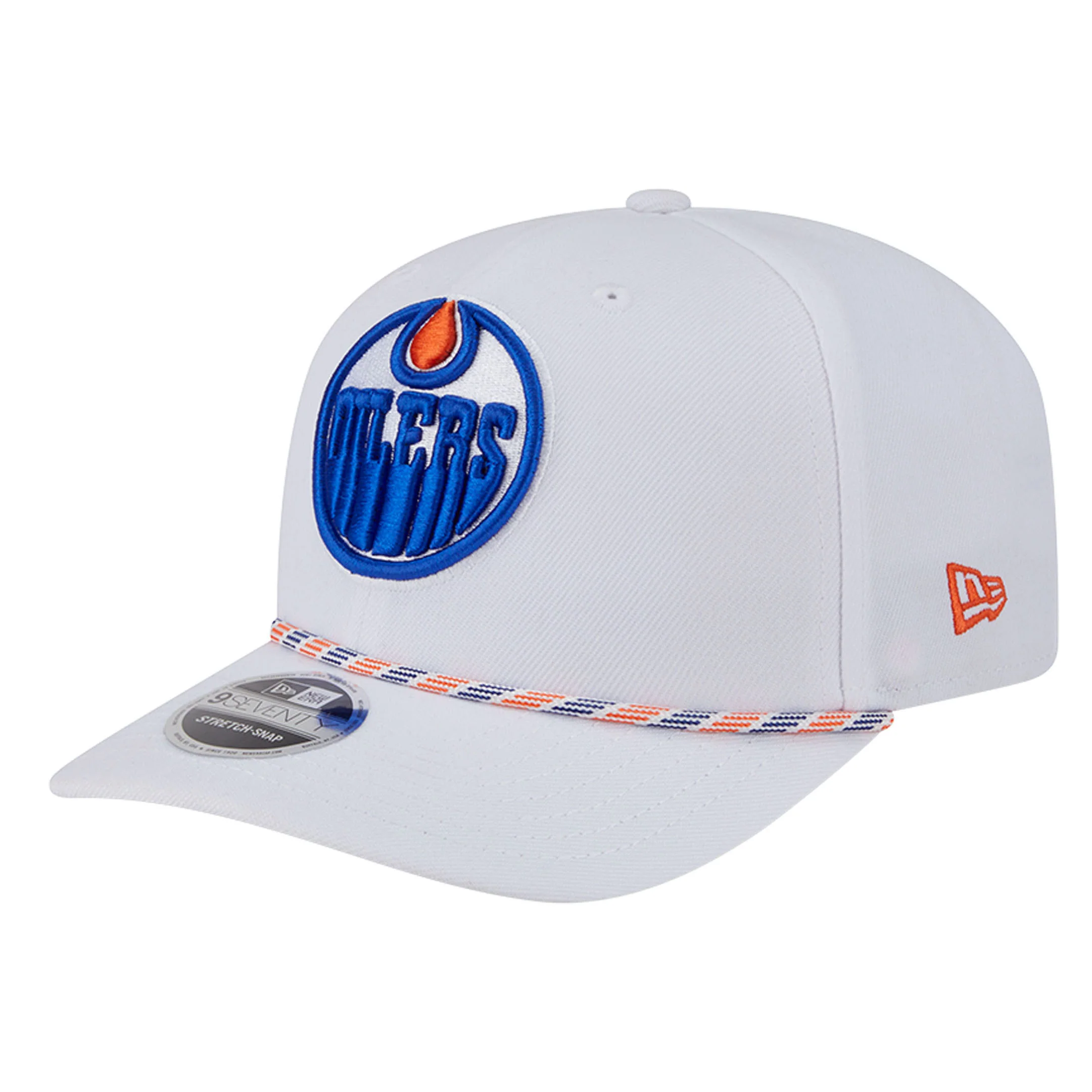 Edmonton Oilers Toddler New Era White Rope 9SEVENTY Stretch Adjustable Hat