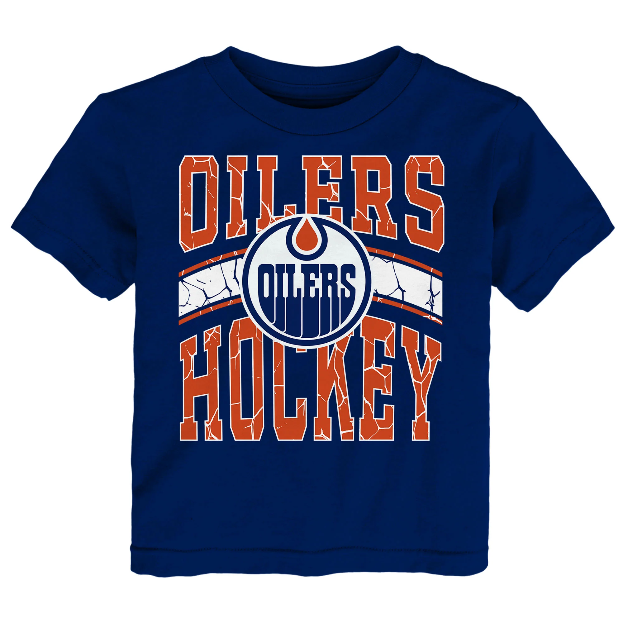 Edmonton Oilers Toddler Outerstuff Ice Cracked Blue T-Shirt