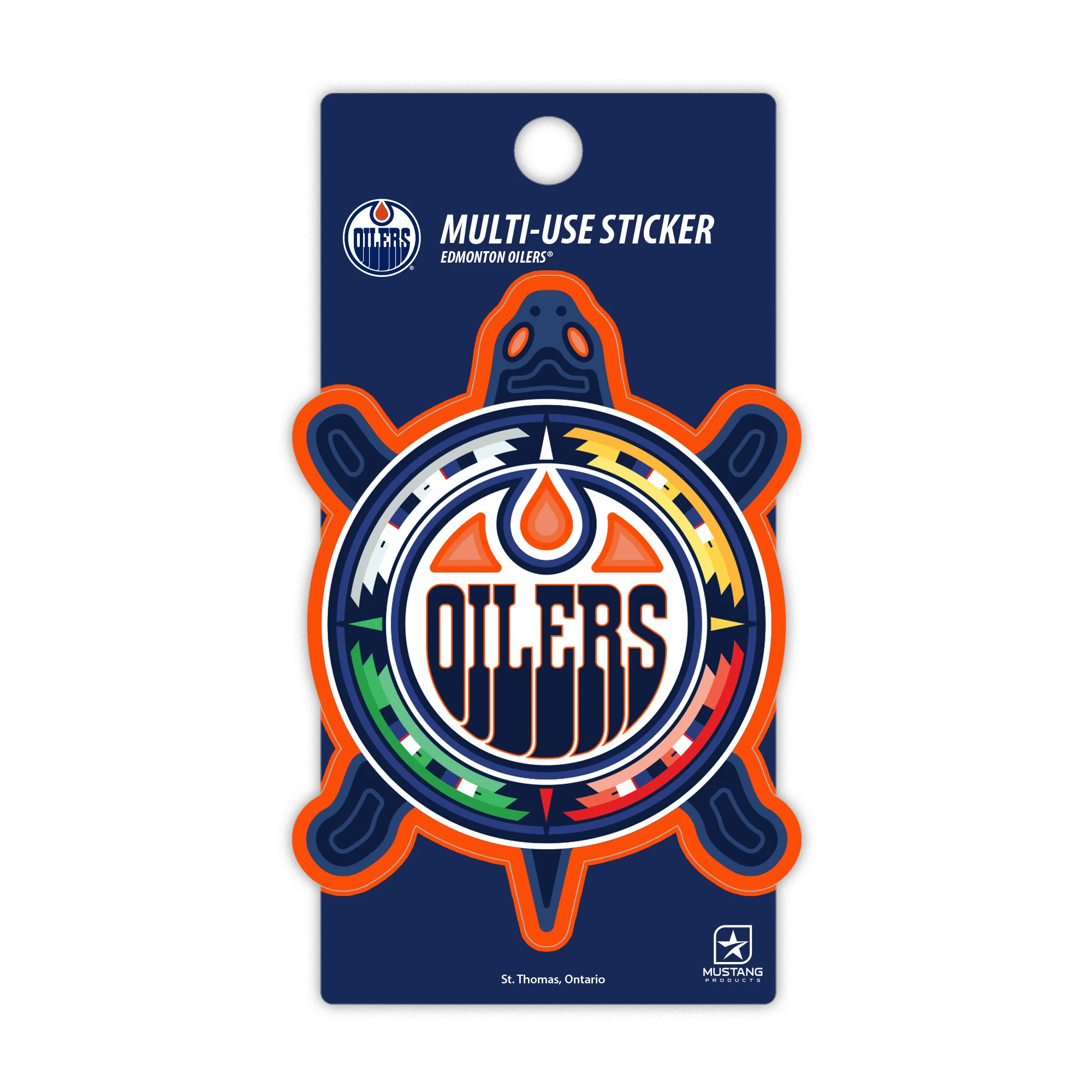 Edmonton Oilers Turtle Island 3" x 5" Decal