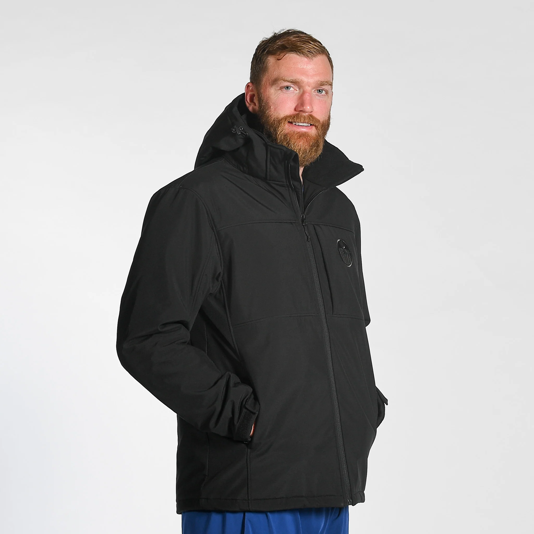 Edmonton Oilers Unisex Authentics Black Insulated Softshell Jacket - Image 2