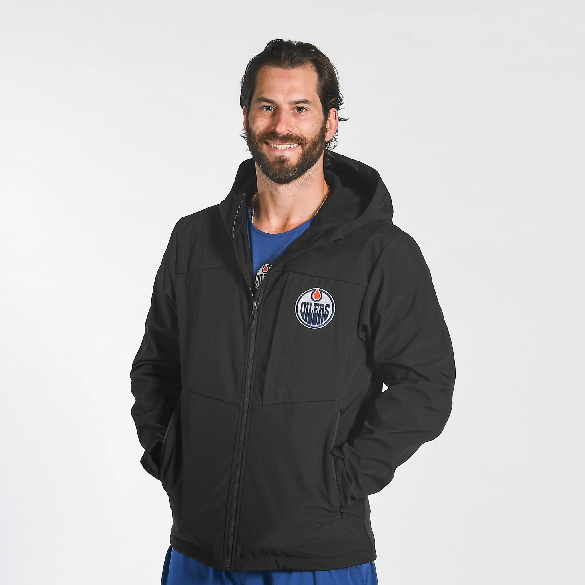 Edmonton Oilers Unisex Authentics Black Softshell Jacket - Image 2