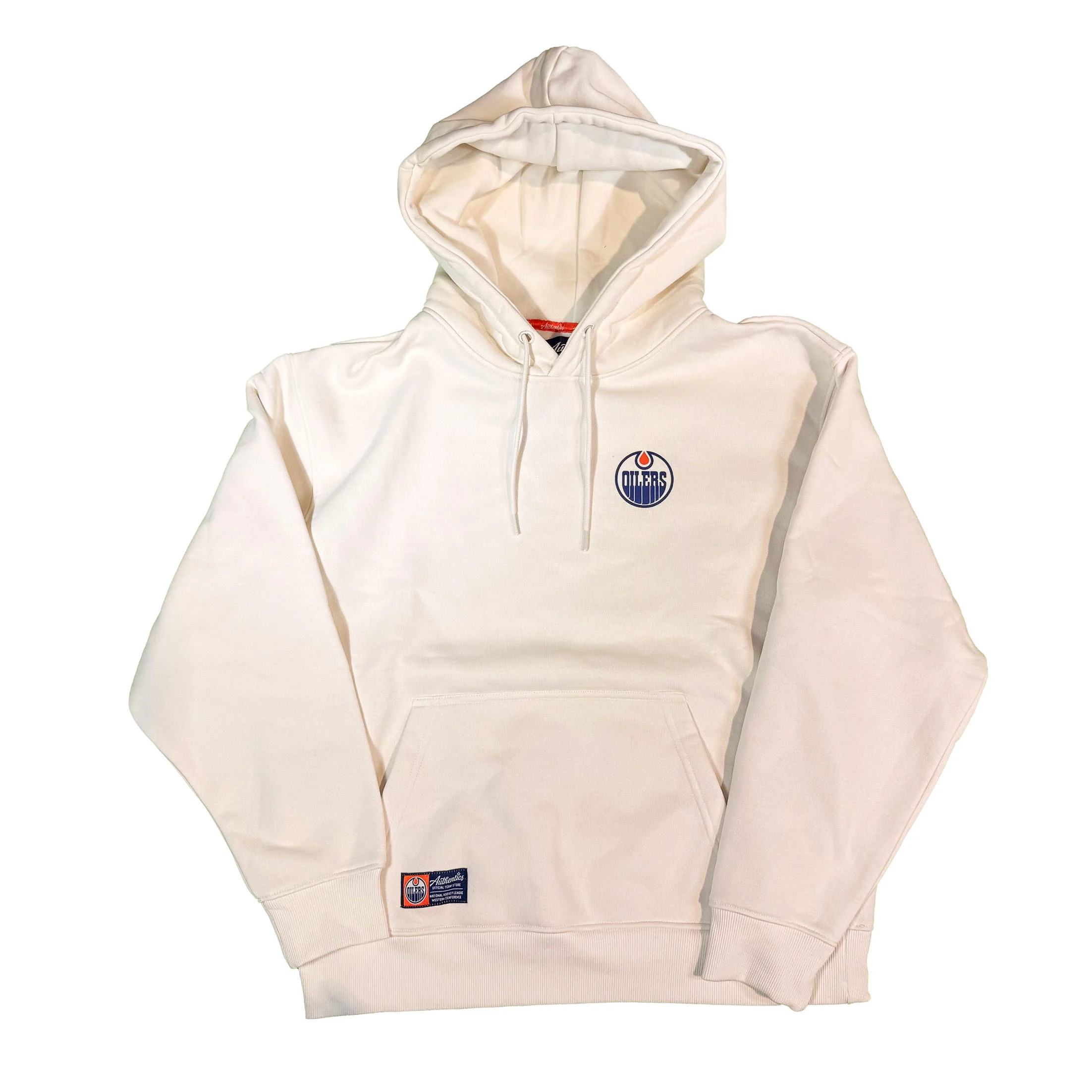 Edmonton Oilers Unisex Authentics Cream Relaxed Hoodie - Image 2