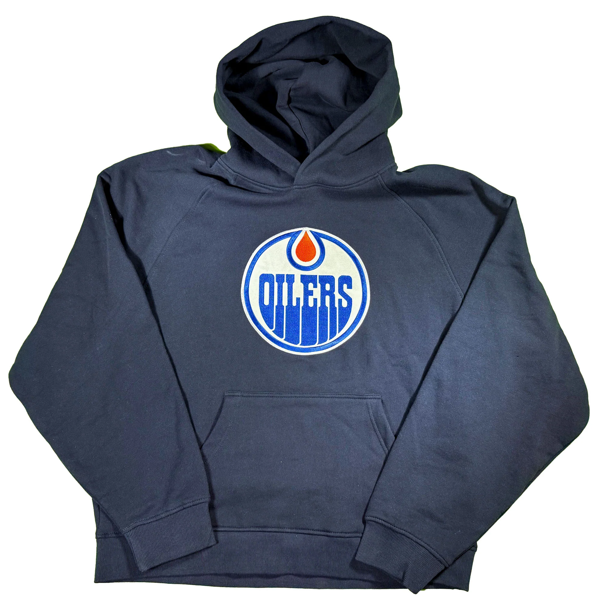 Edmonton Oilers Unisex Authentics Navy Home Logo & Oil Drop Oversized Hoodie - Image 3