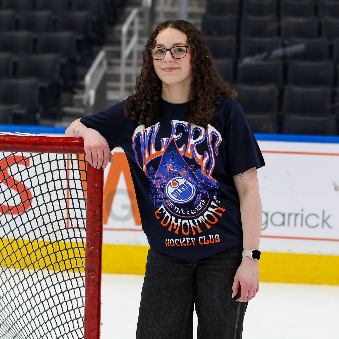 Edmonton Oilers Unisex Authentics Navy Oil Drop Relaxed T-Shirt - Image 3