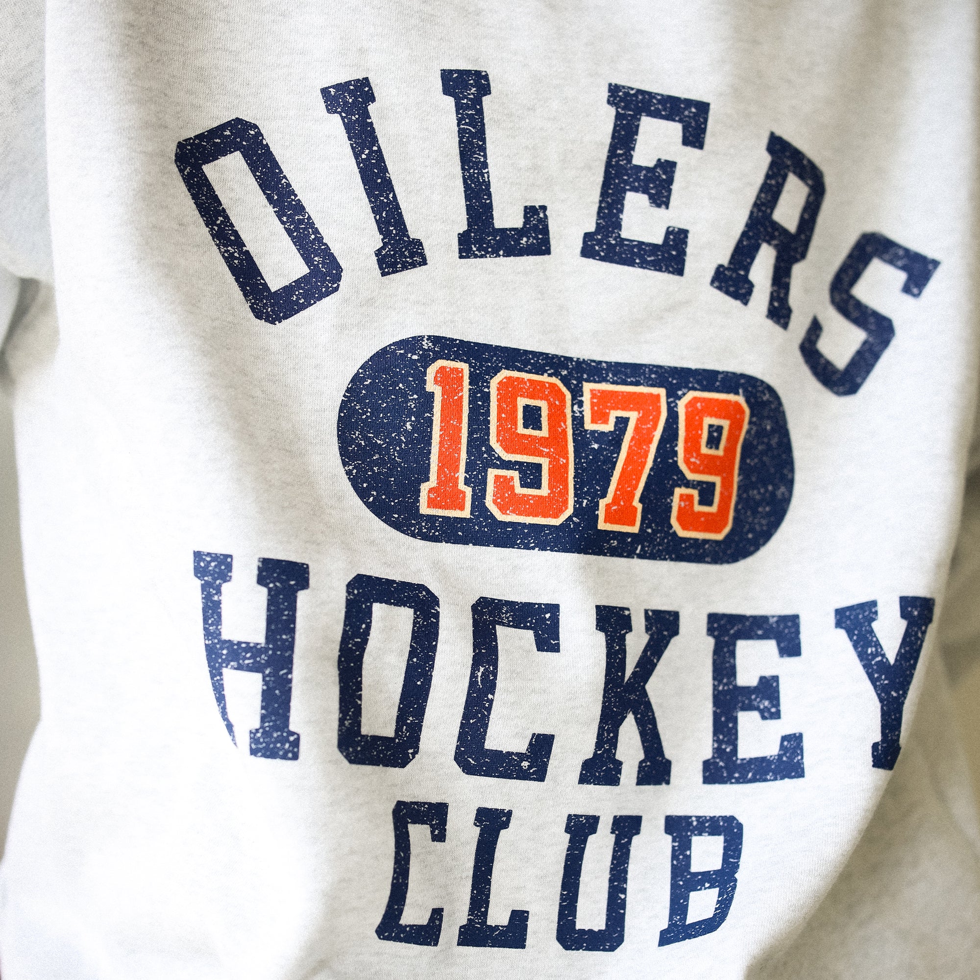 Edmonton Oilers Unisex Peace Collective Athletic Club Grey Heavyweight Crewneck Sweatshirt - Image 4