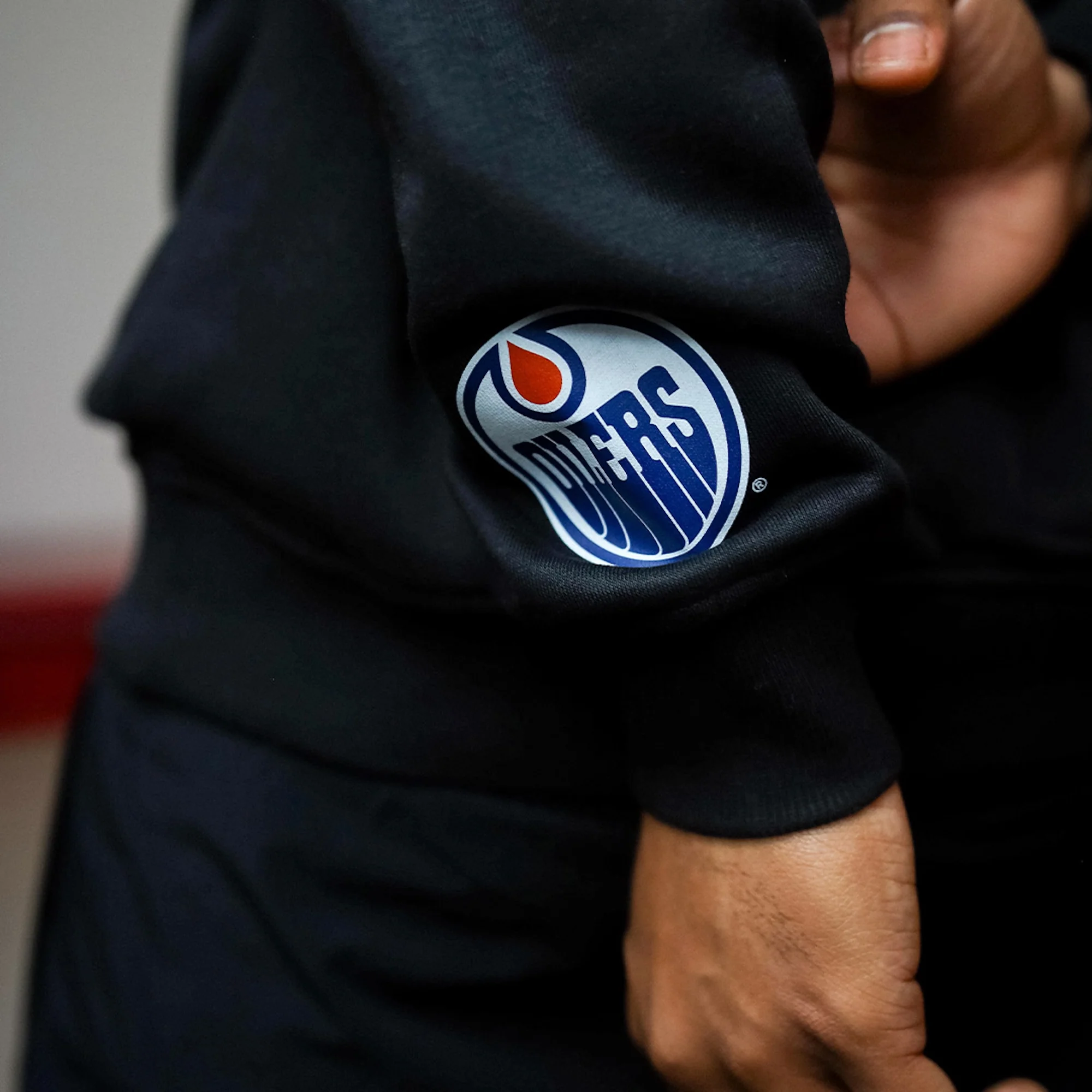 Edmonton Oilers Unisex Peace Collective Spirit Black Crewneck Sweatshirt - Image 3