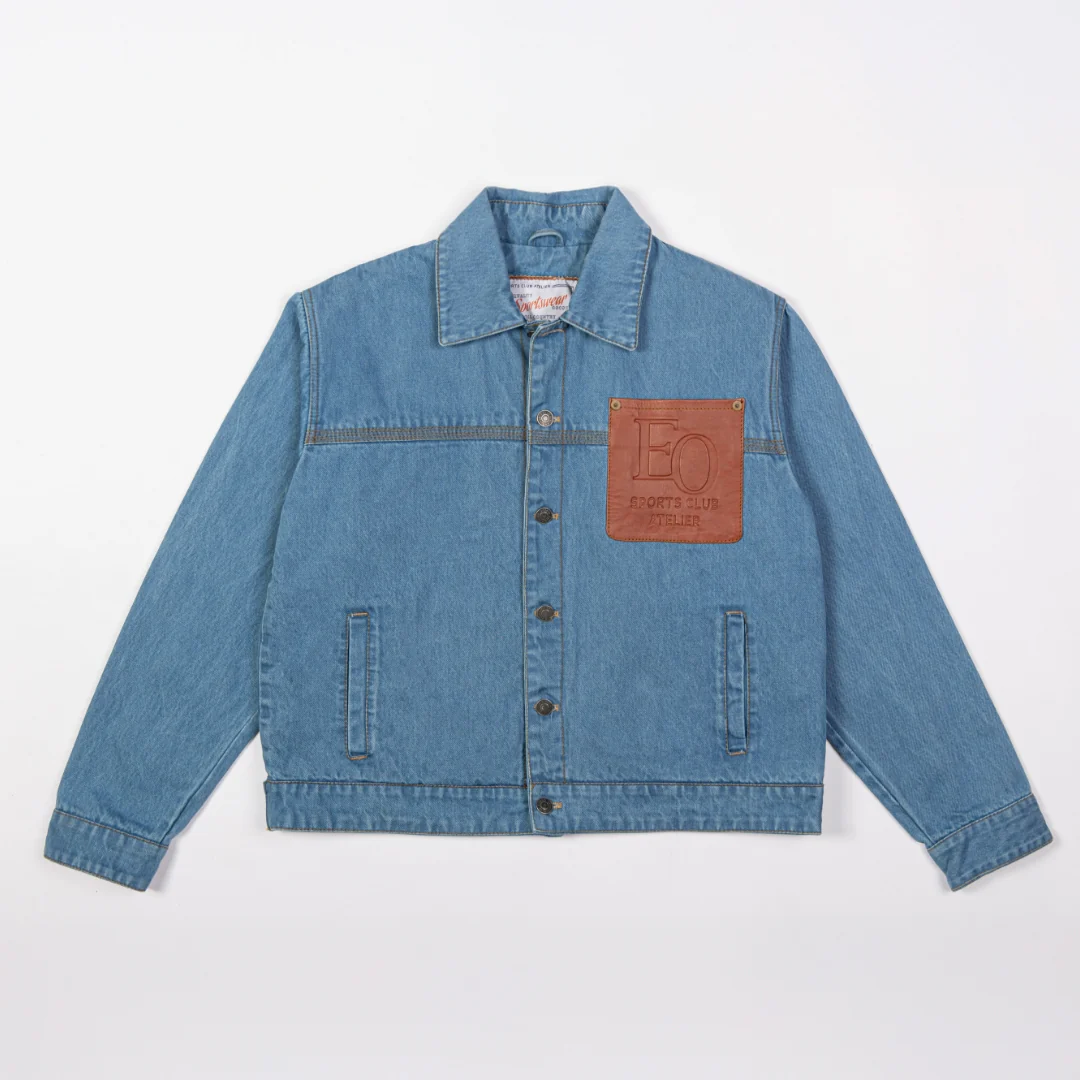 Edmonton Oilers Unisex Sports Club Atelier by Lauren McDavid Blue Denim Jacket - Image 2