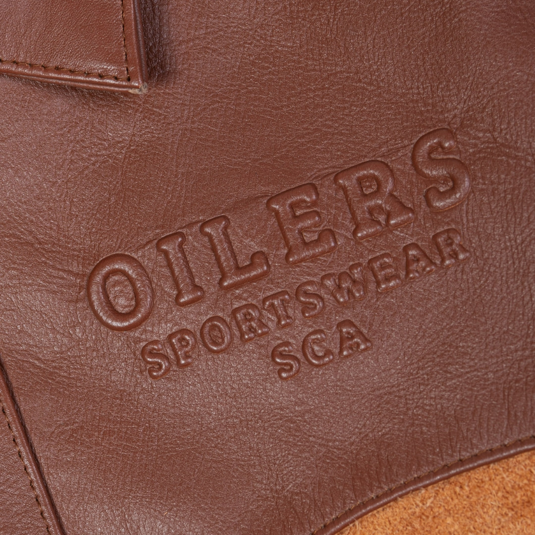 Edmonton Oilers Unisex Sports Club Atelier by Lauren McDavid Cognac Orange Modern Rancher Jacket - Image 4