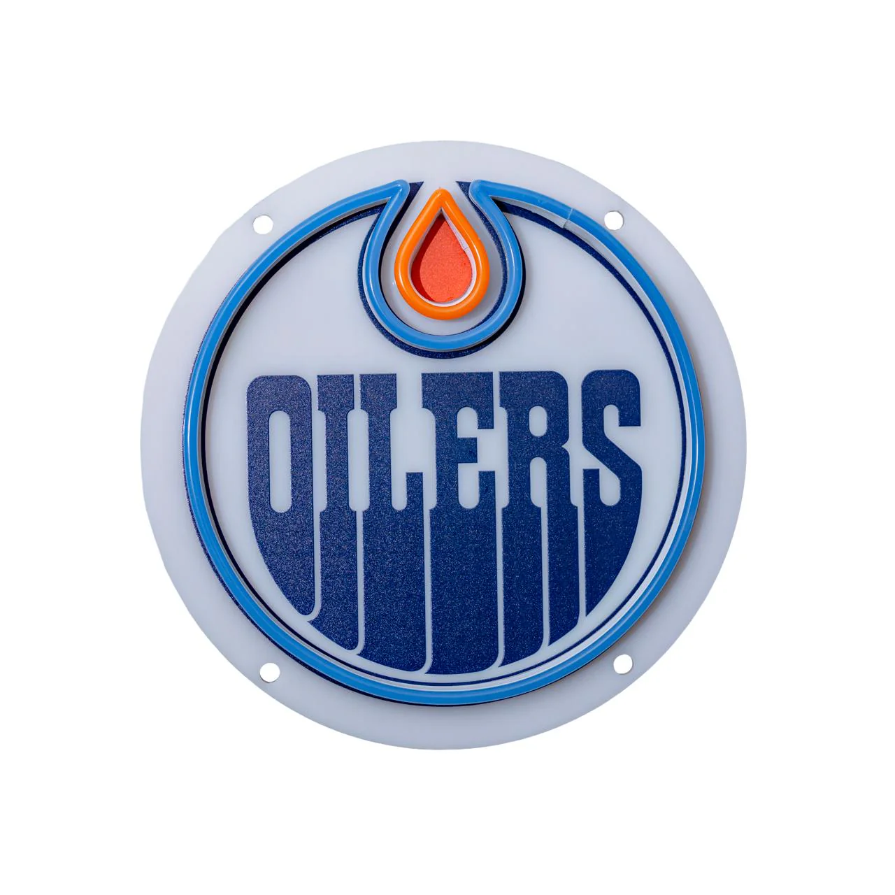 Edmonton Oilers Urban Now Logo Mini Neon 10"x 10" Wall Sign - Image 2