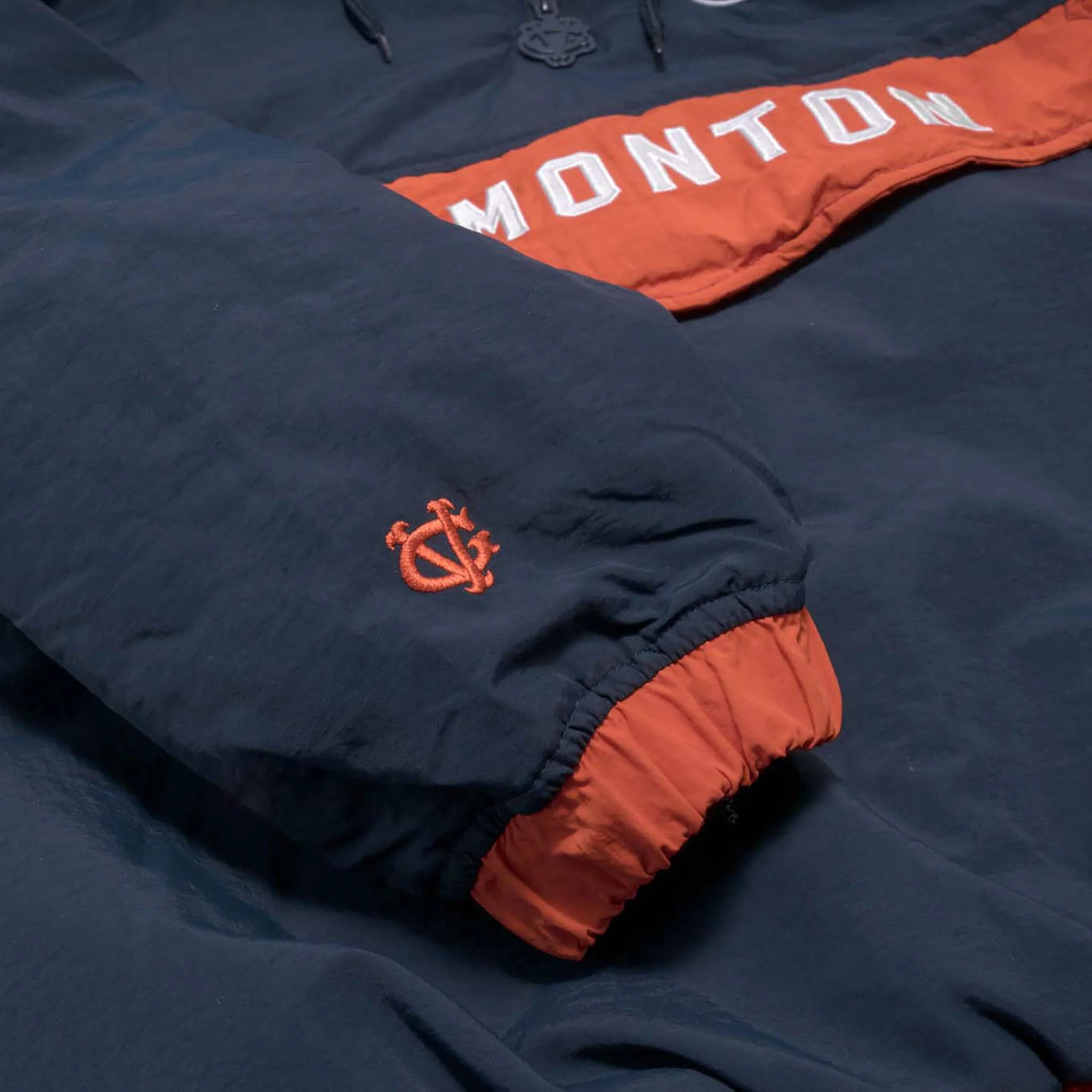Edmonton Oilers Violent Gentlemen Navy & Orange Half-Zip Jacket - Image 6
