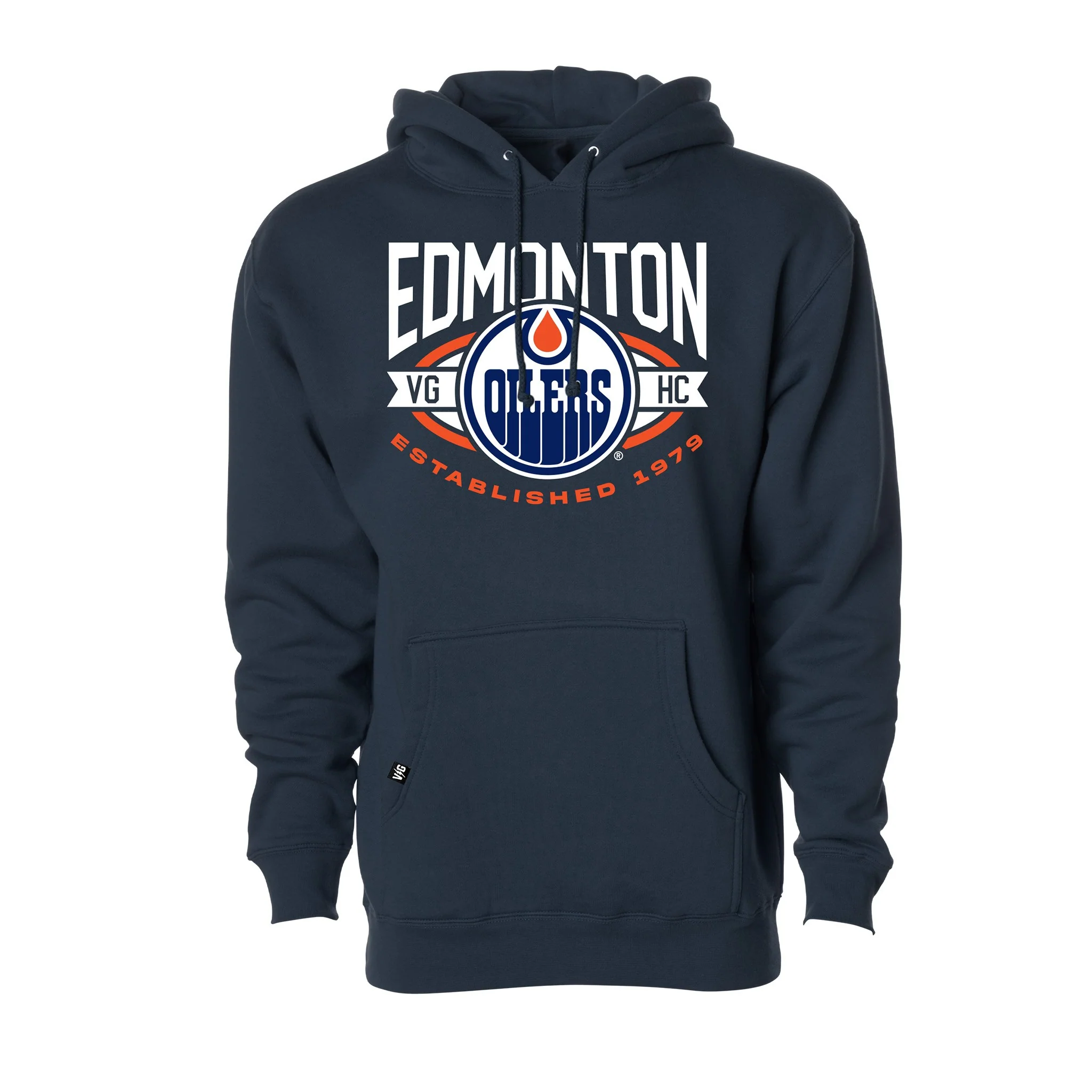 Edmonton Oilers Violent Gentlemen Wordmark Navy Hoodie