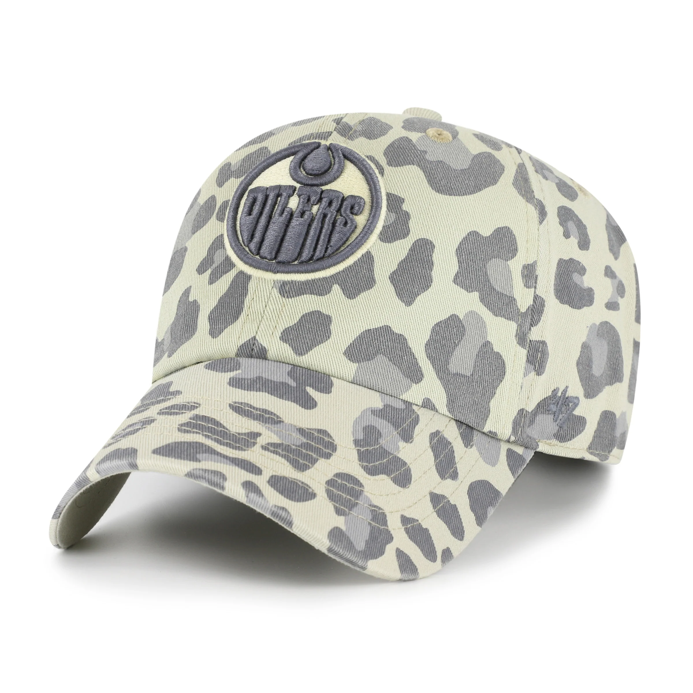 Edmonton Oilers Women's '47 Grey Bagheera Clean Up Adjustable Hat