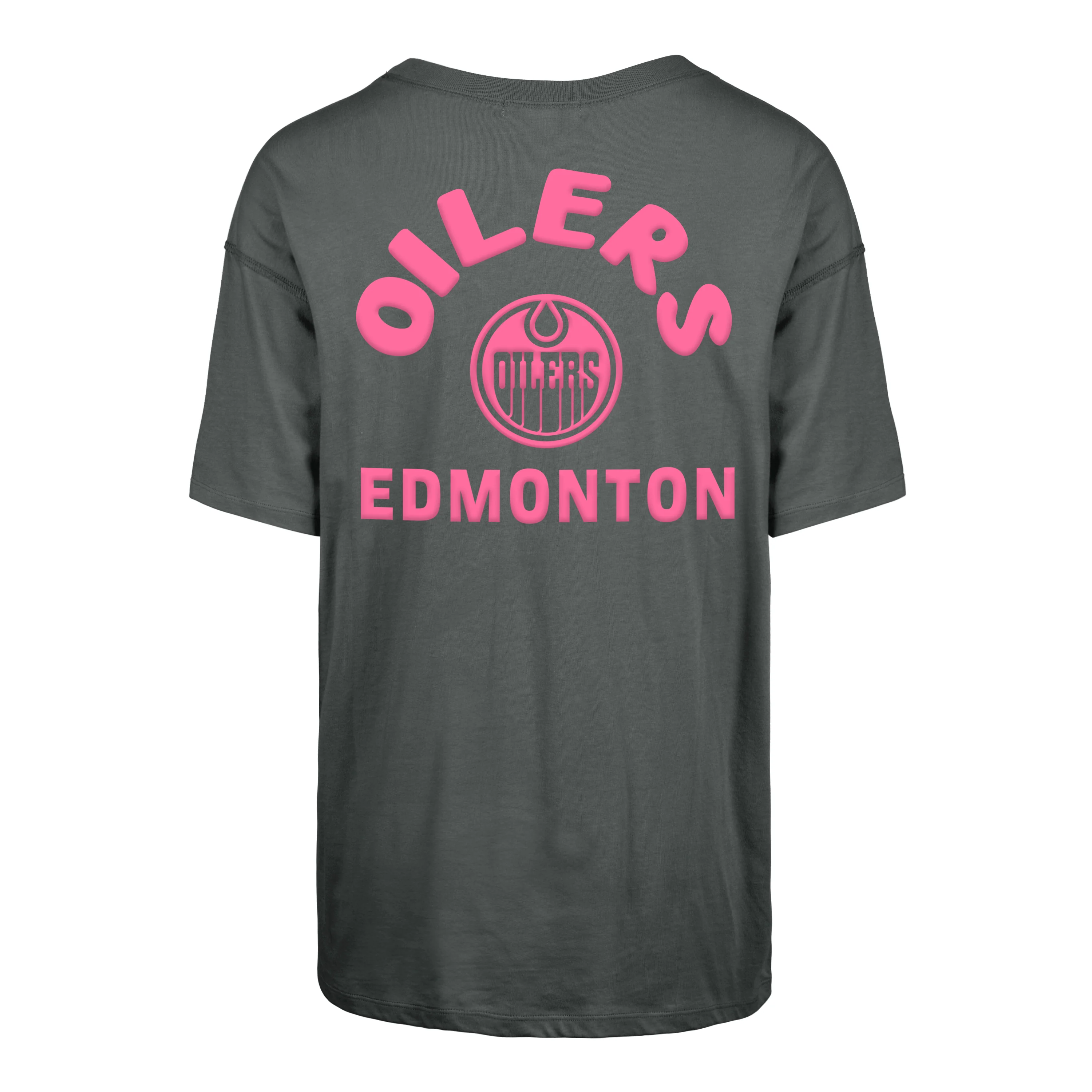 Edmonton Oilers Women's '47 High Spirits Sadie Grey T-Shirt - Image 2