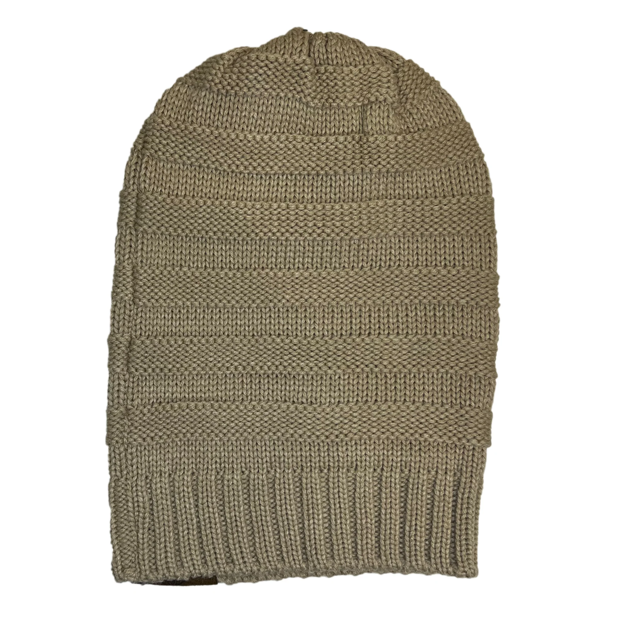 Edmonton Oilers Womens Beige/Cream Slouch/Oversized Knit Toque - Image 2