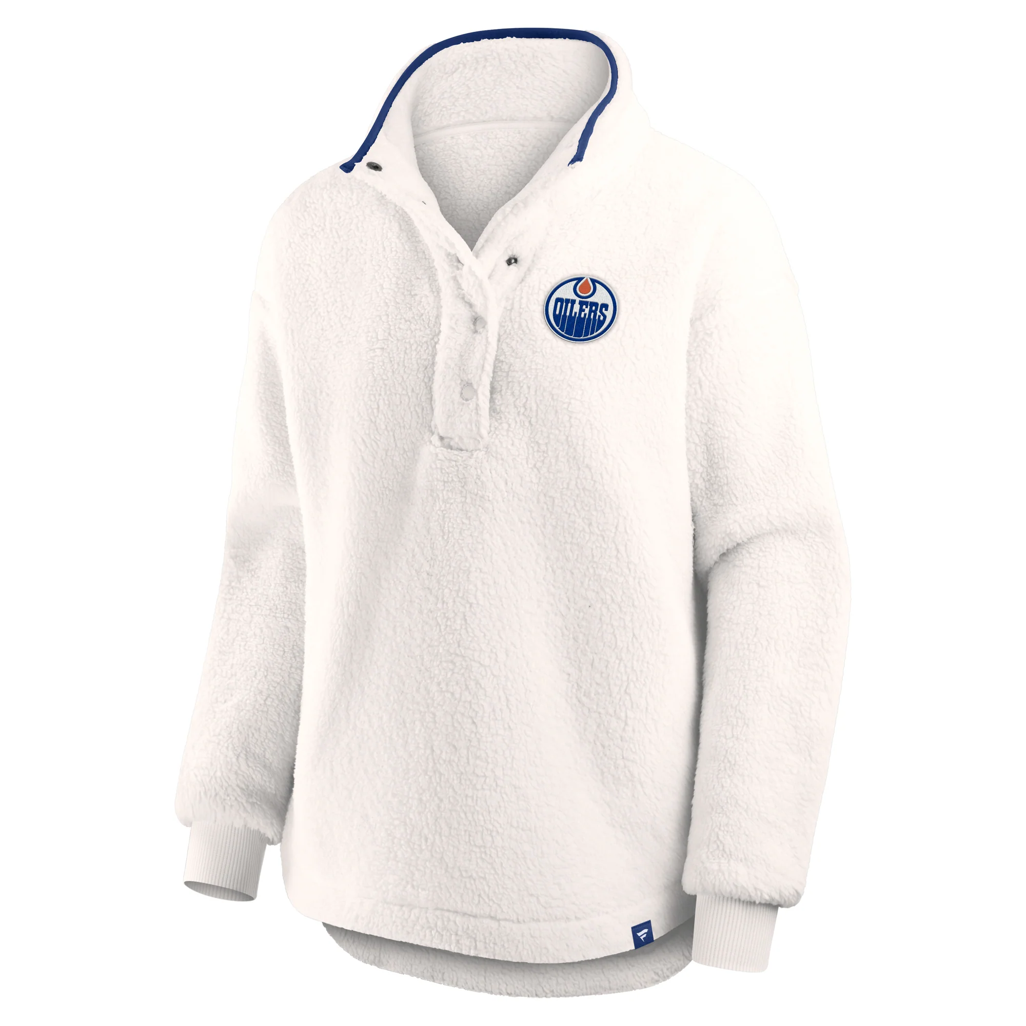 Edmonton Oilers Women's Fanatics Cream Sherpa Sweatshirt - Image 4