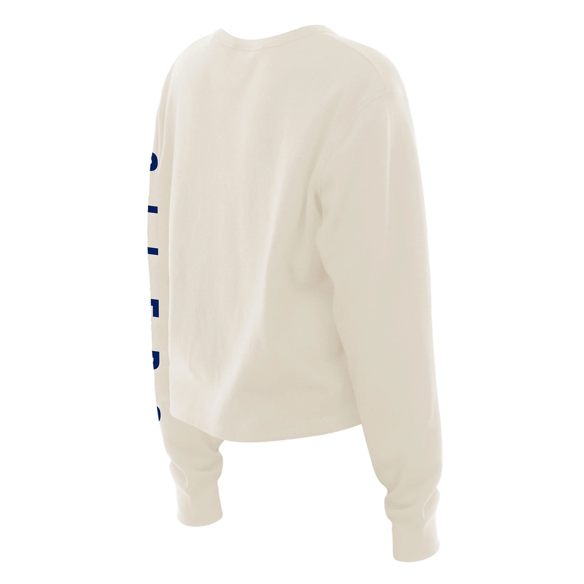 Edmonton Oilers Women's New Era Alternate Logo Cream Long Sleeve Shirt - Image 4