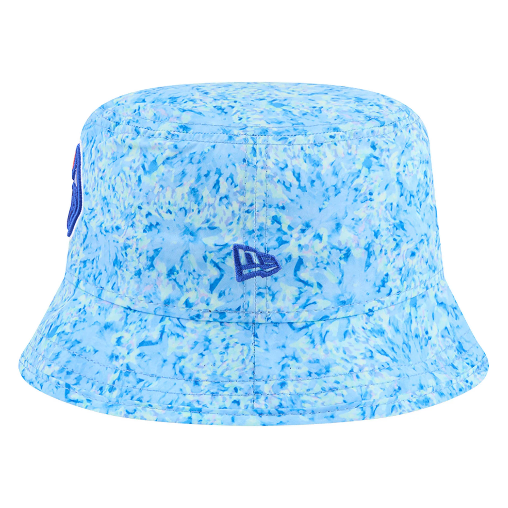 Edmonton Oilers Women's New Era Blue Watercolor Bucket Hat - Image 3