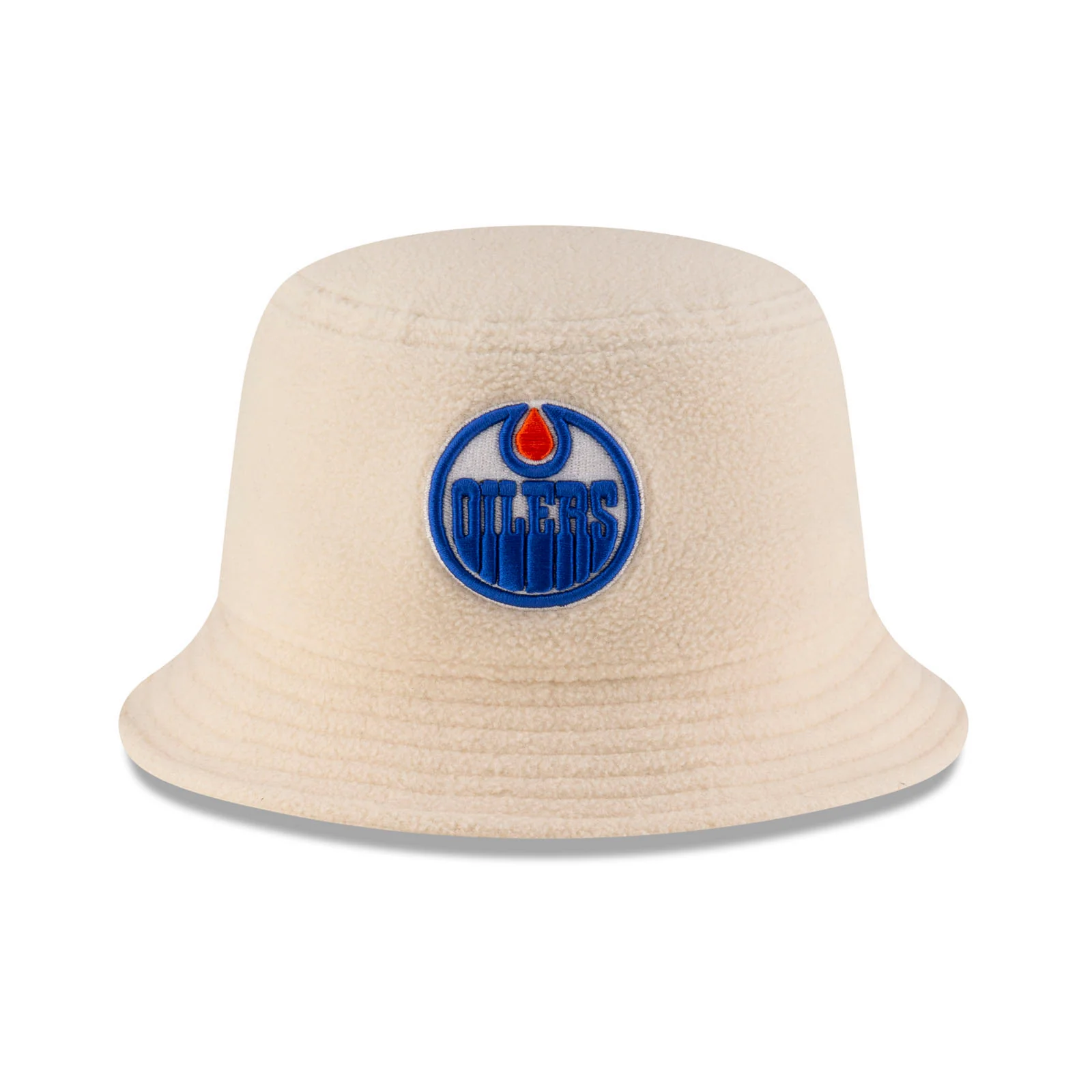 Edmonton Oilers Women's New Era Cream Cozy Sherpa Bucket Hat - Image 4