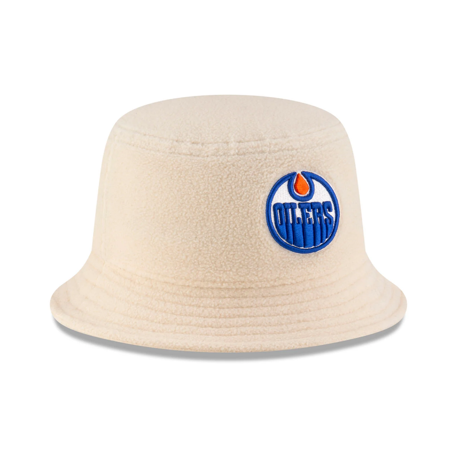 Edmonton Oilers Women's New Era Cream Cozy Sherpa Bucket Hat - Image 5