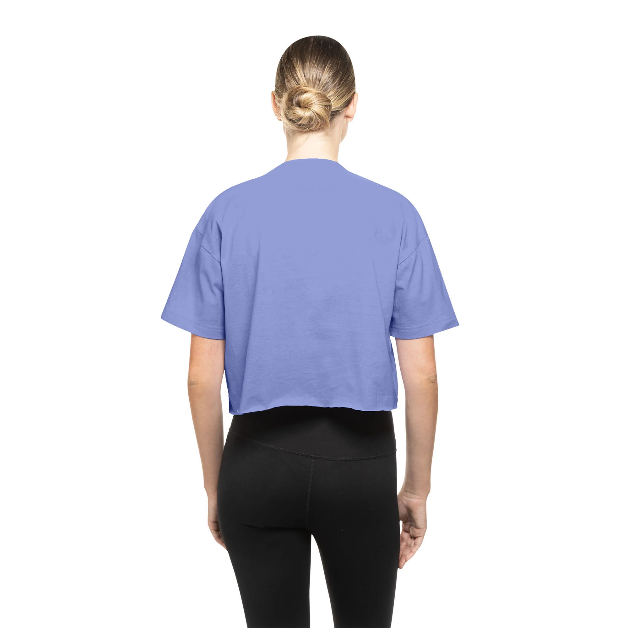 Edmonton Oilers Women's New Era UV Changing Cropped Purple T-Shirt - Image 2