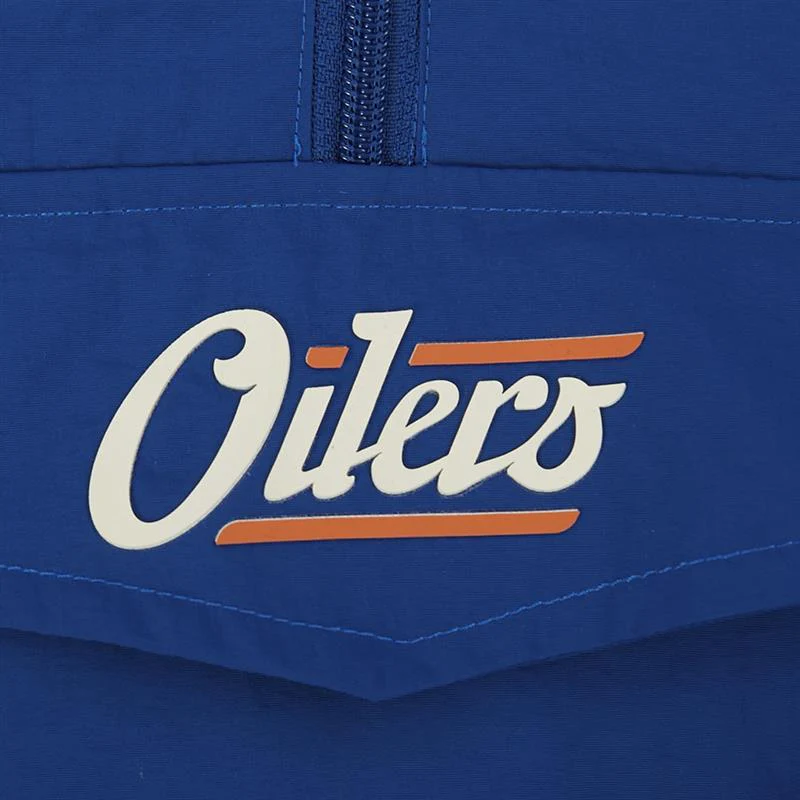 Edmonton Oilers Women's Pro Standard Alternate Logo Royal Boxy Cropped Half-Zip Jacket - Image 6