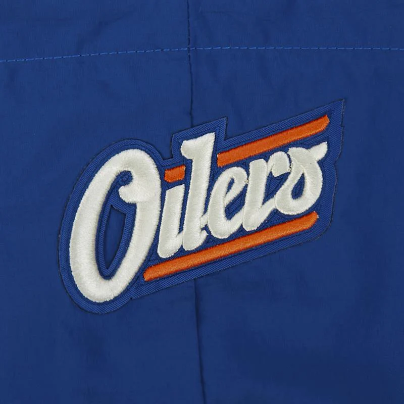 Edmonton Oilers Women's Pro Standard Alternate Logo Royal Boxy Cropped Half-Zip Jacket - Image 9