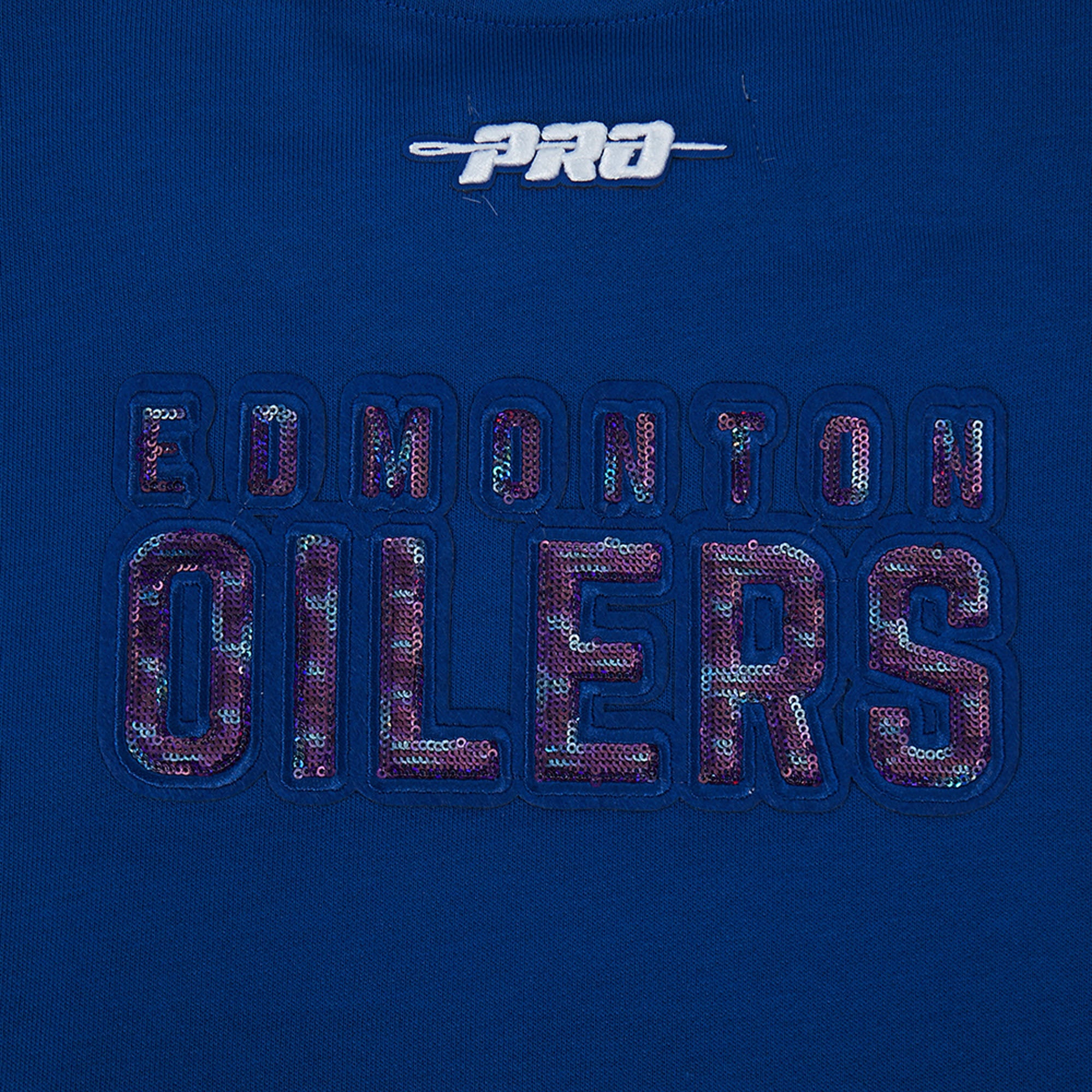 Edmonton Oilers Women's Pro Standard Blue City Lights Crewneck - Image 4