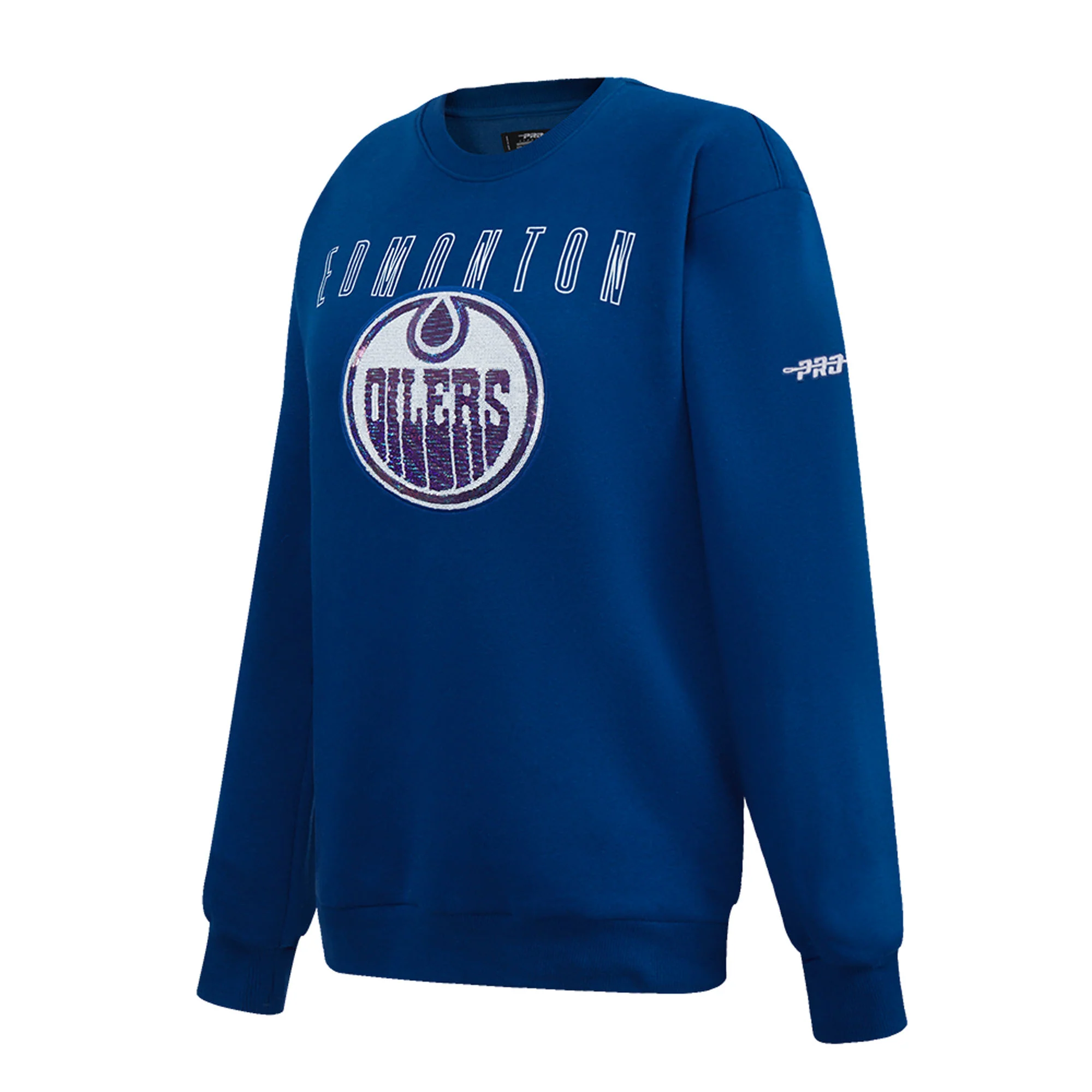 Edmonton Oilers Women's Pro Standard Blue City Lights Crewneck - Image 6