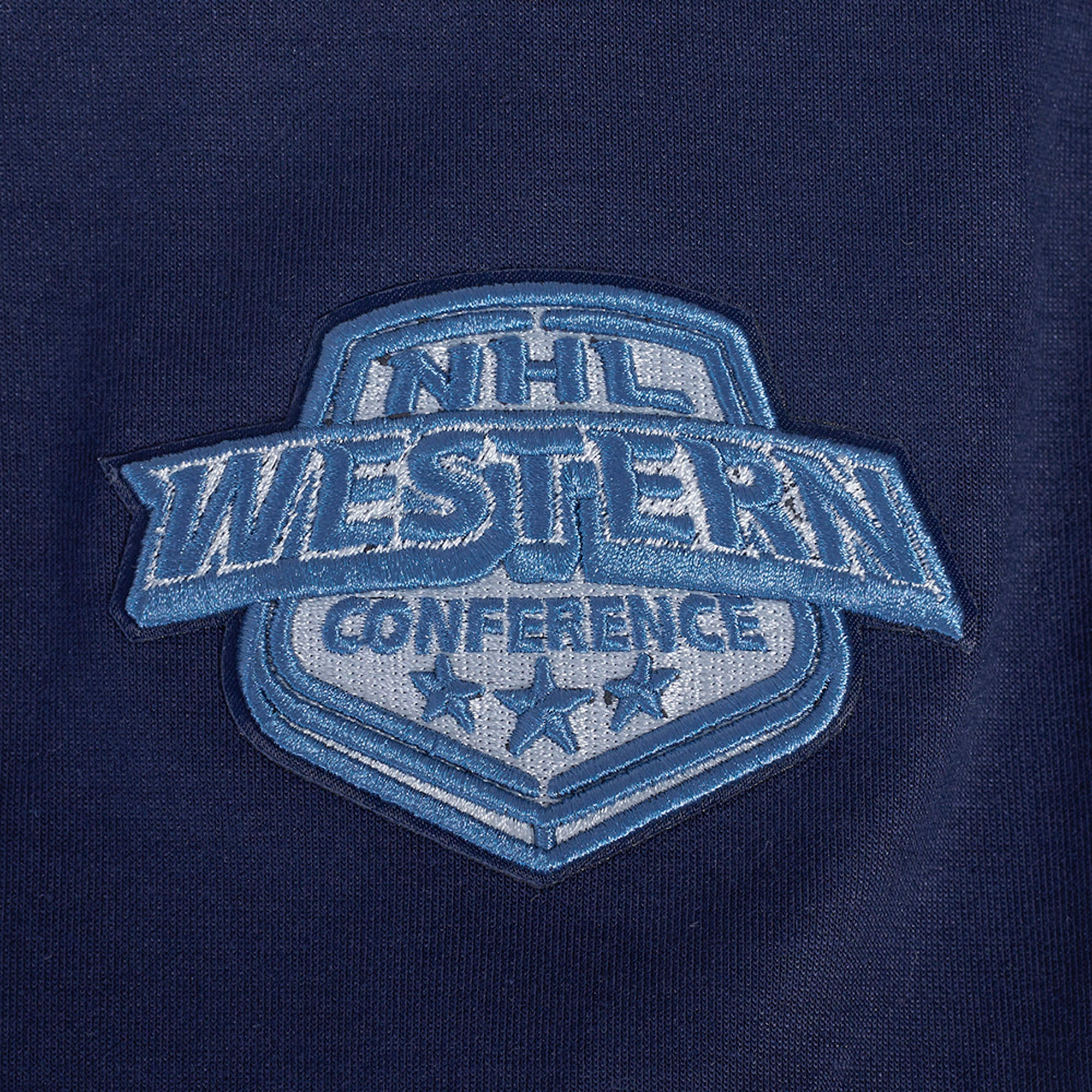 Edmonton Oilers Women's Pro Standard Country Club Blue Boxy Cropped Crewneck Sweatshirt - Image 7