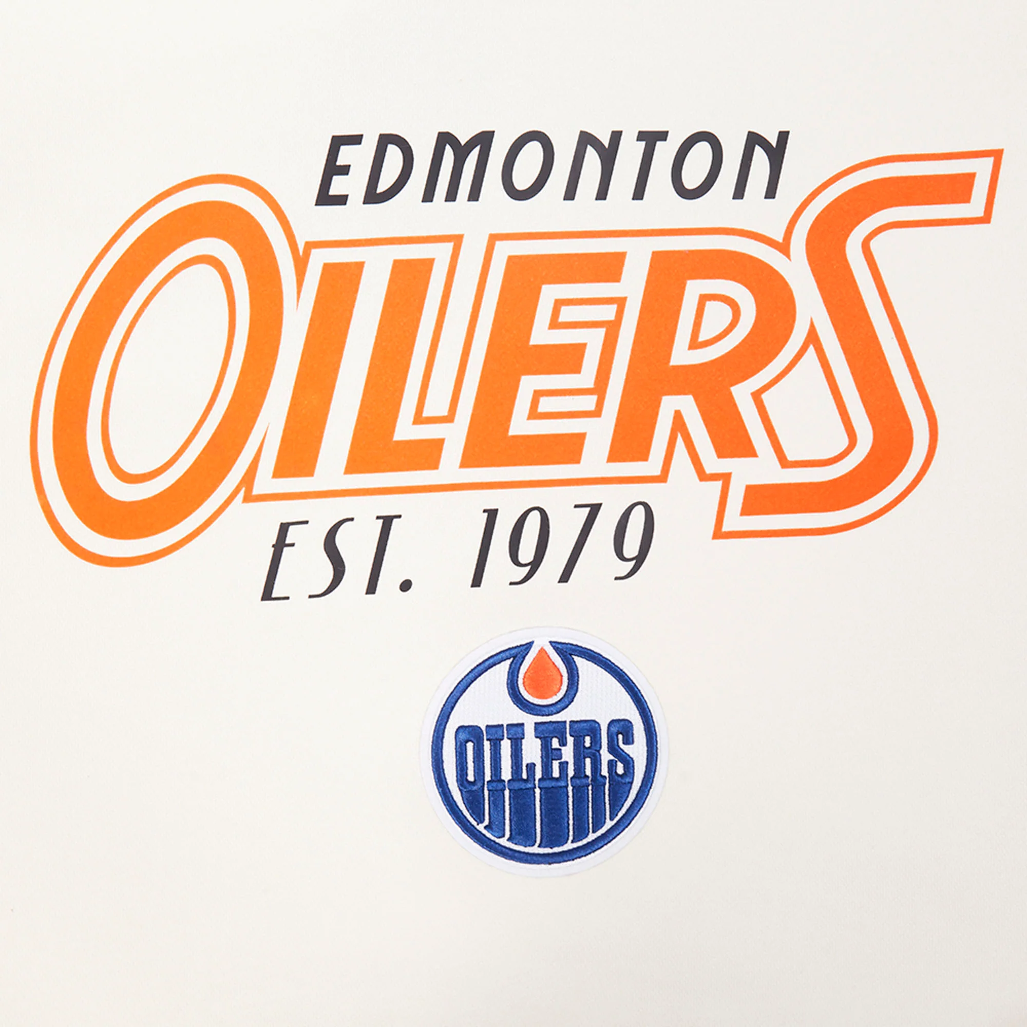 Edmonton Oilers Women's Pro Standard Birds of Paradise Cream Boxy Cropped Hoodie - Image 7