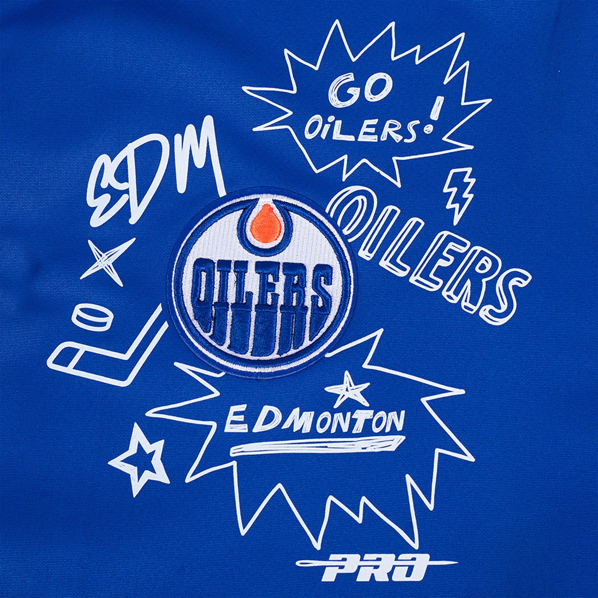 Edmonton Oilers Women's Pro Standard Sketchbook Blue Coach's Jacket - Image 7