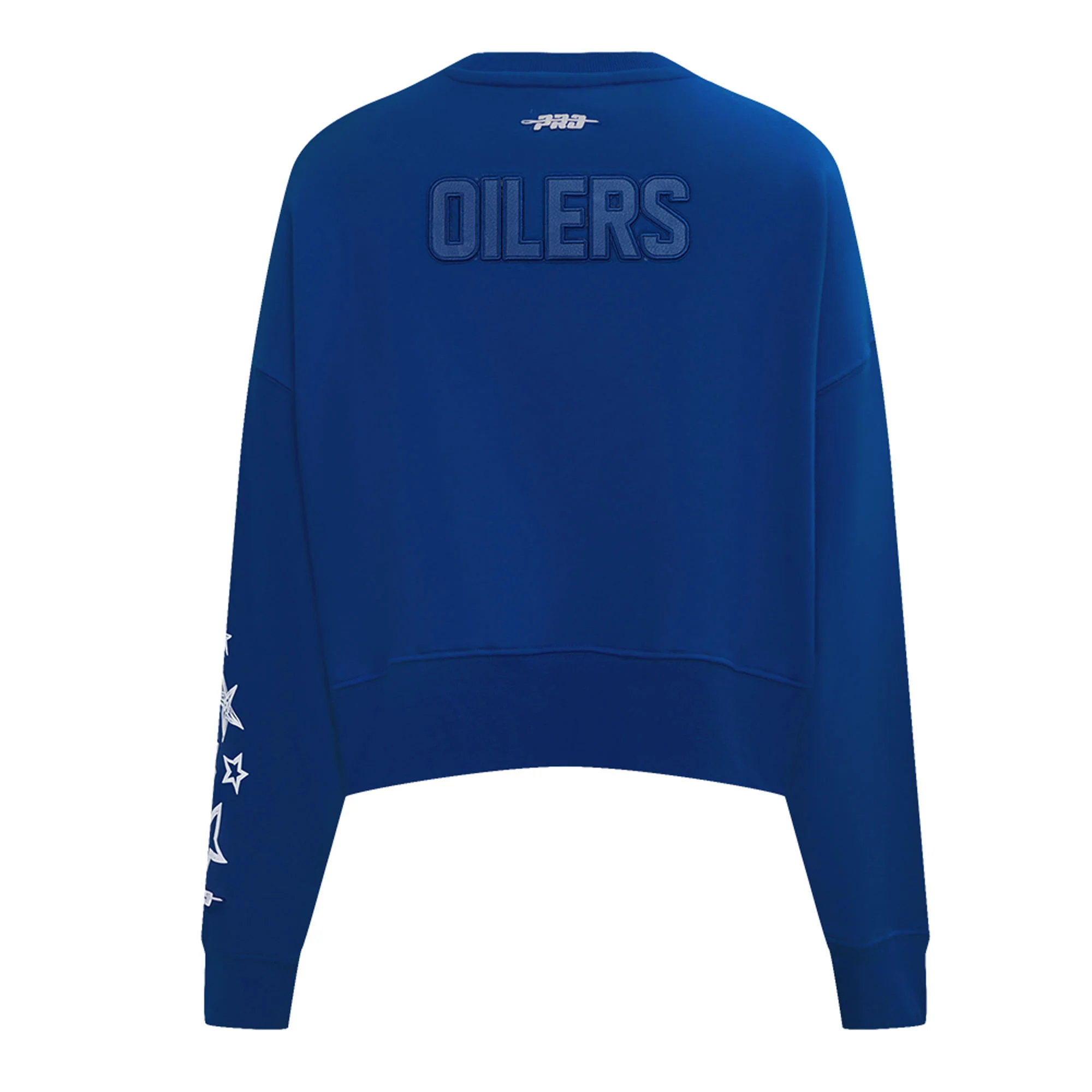 Edmonton Oilers Women's Pro Standard Sketchbook Blue Crewneck Sweatshirt - Image 3