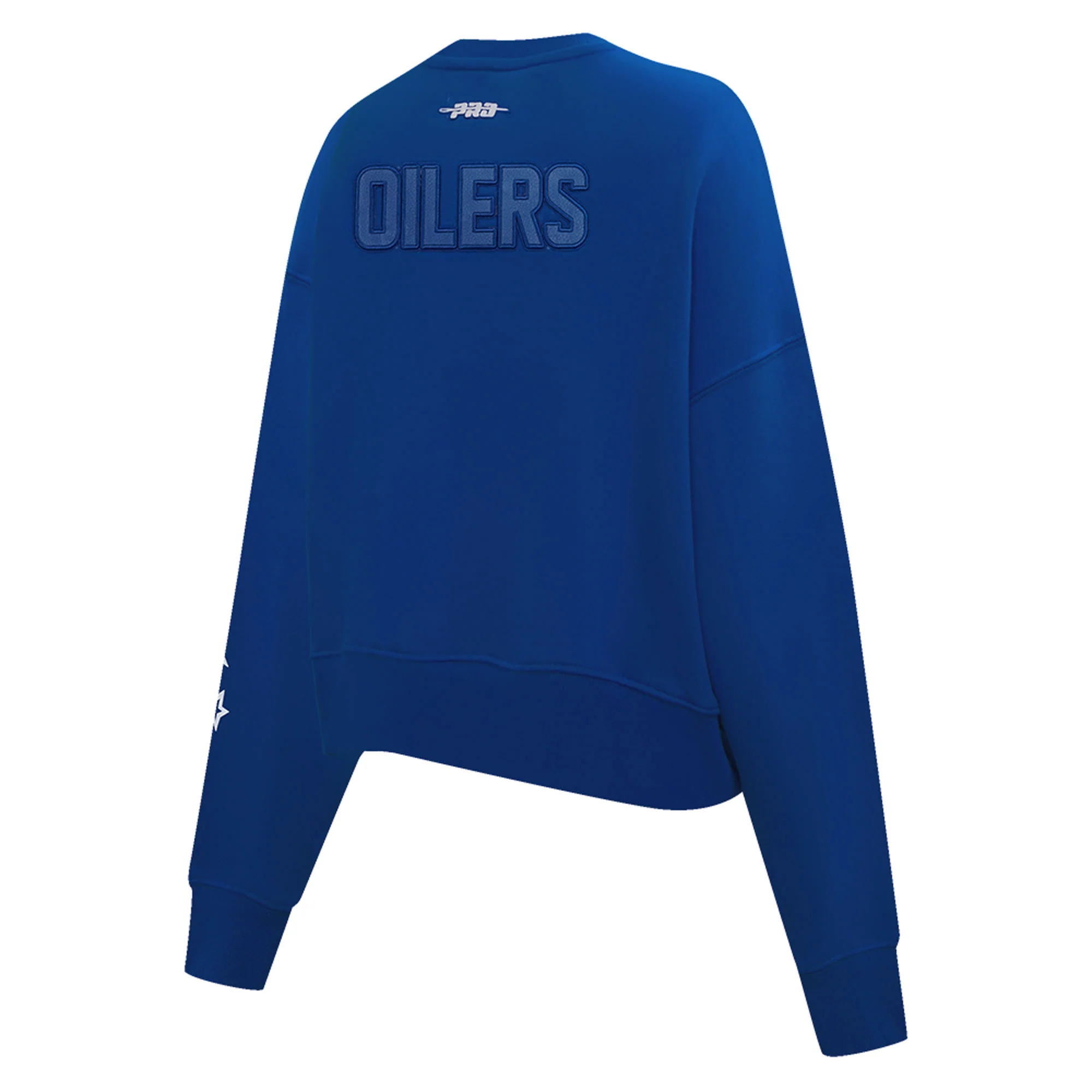 Edmonton Oilers Women's Pro Standard Sketchbook Blue Crewneck Sweatshirt - Image 5
