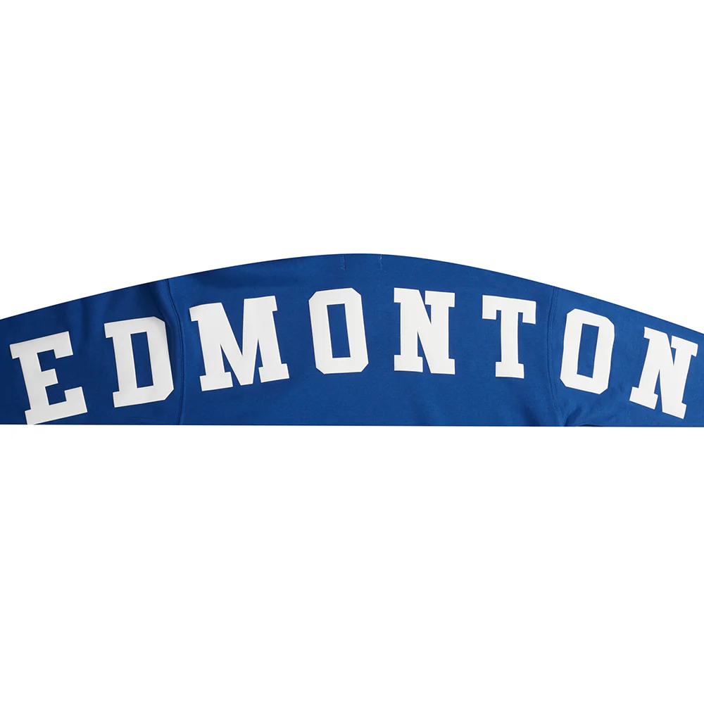 Edmonton Oilers Women's Pro Standard Wingspan Blue Hooded Dress - Image 7