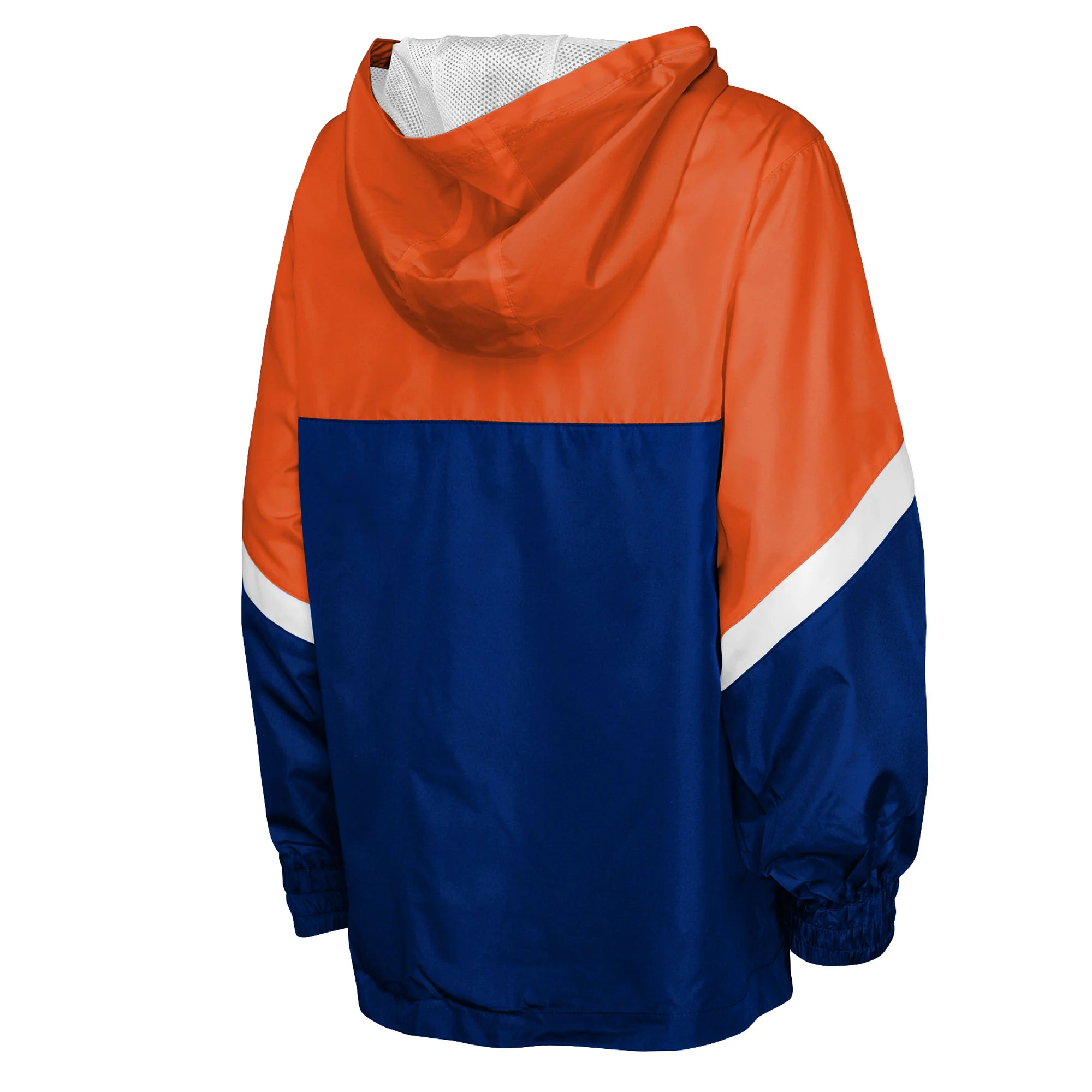 Edmonton Oilers Youth Mitchell & Ness Blue & Orange Half-Zip Lightweight Anorak Jacket - Image 2
